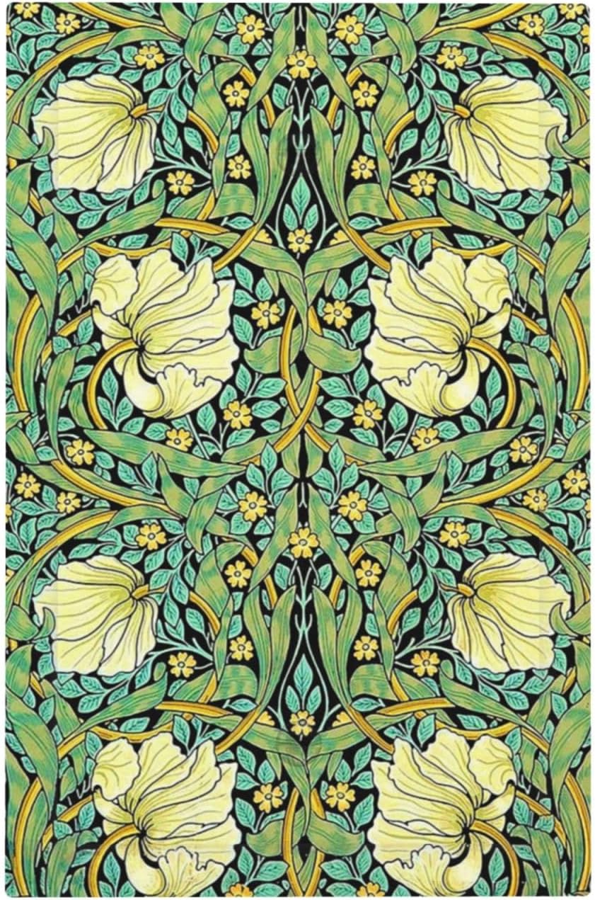 Light Switch Cover Plate William Morris Vintage Floral Yellow Flowers Green Leaf 1 Gang No Device Blank Electrical Wall Plates Faceplate Decorative Switch Plate for Bedroom living Room Decor