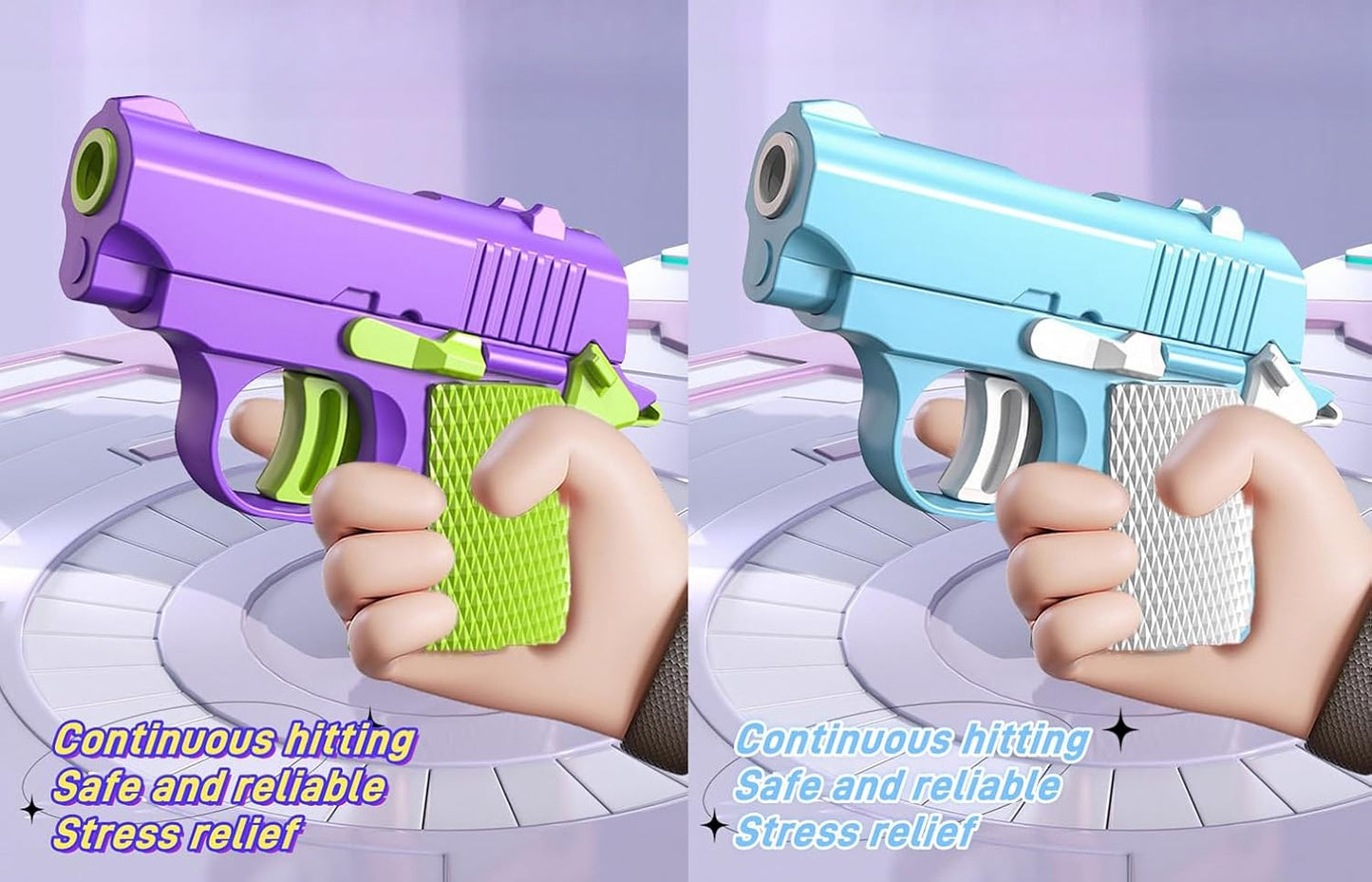 2024 New 1911 Model Radish Fun and Safe Toys,Fidget Toys Suitable for Relieving ADHD and Anxiety,Stress Relief Funny Toys for Adults,The Fun Gift for Adults and Kids (Blue&Purple / 2 PCS Pack)