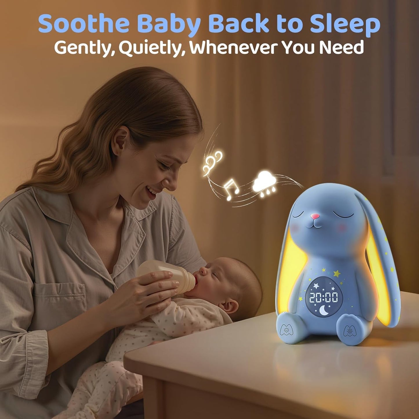 2025 Mom's Choice Awards | White Noise Sound Machine Baby with Night Light, Cry Detection,100 Soothing Sounds, App Control, 150% Battery Life, 50% Faster Sleep, Newborn Essentials