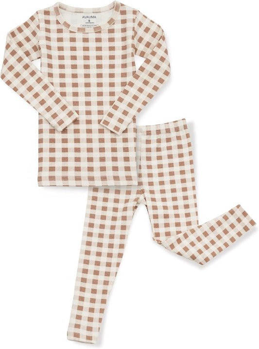AVAUMA Baby Boys Girls Pajama Set 6M-7T Kids Cute Toddler Snug fit Pattern Design Pjs Cotton Sleepwear