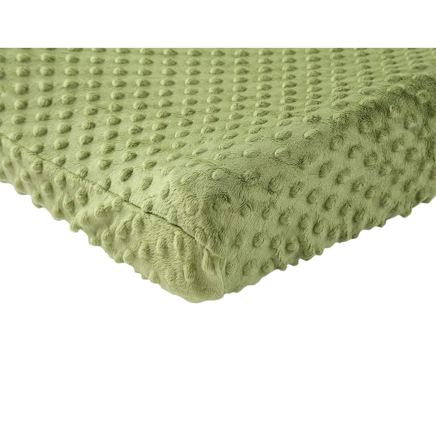 Baby Changing Pad Cover, Super Soft Plush Dot Diaper Changing Table Covers for Baby Girls and Boys, Ultra Comfortable, Safe for Babies, Fit 32"/34'' x 16" Pad (Sage)