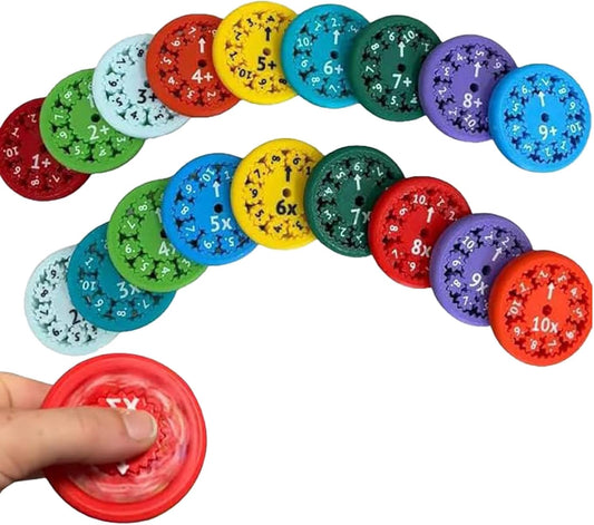 Math Fact Fidget Spinners, Math Facts Fidget Spinners, Number Fidget Toy, Learning & Education Toys for Kids, Counting Toys for Home & School, Learning & Education Fidget Spinners