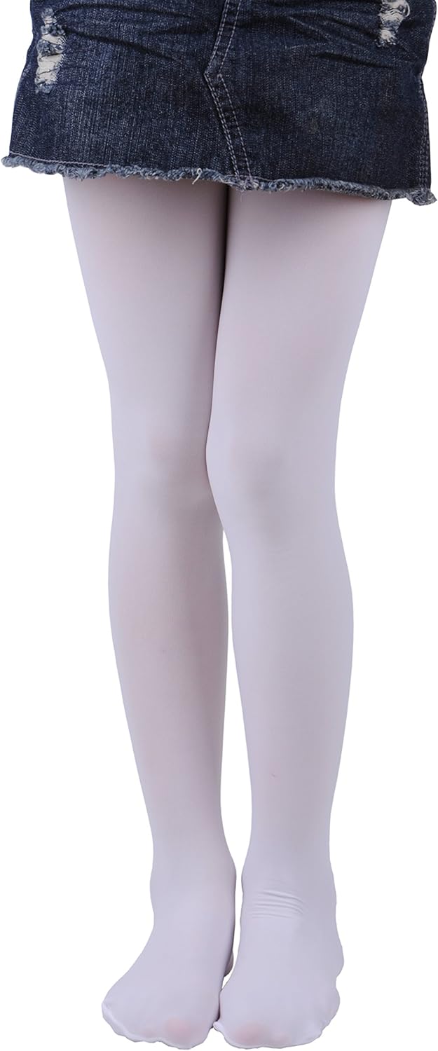 EVERSWE Girls Semi Opaque Footed Tights, Microfiber Tights