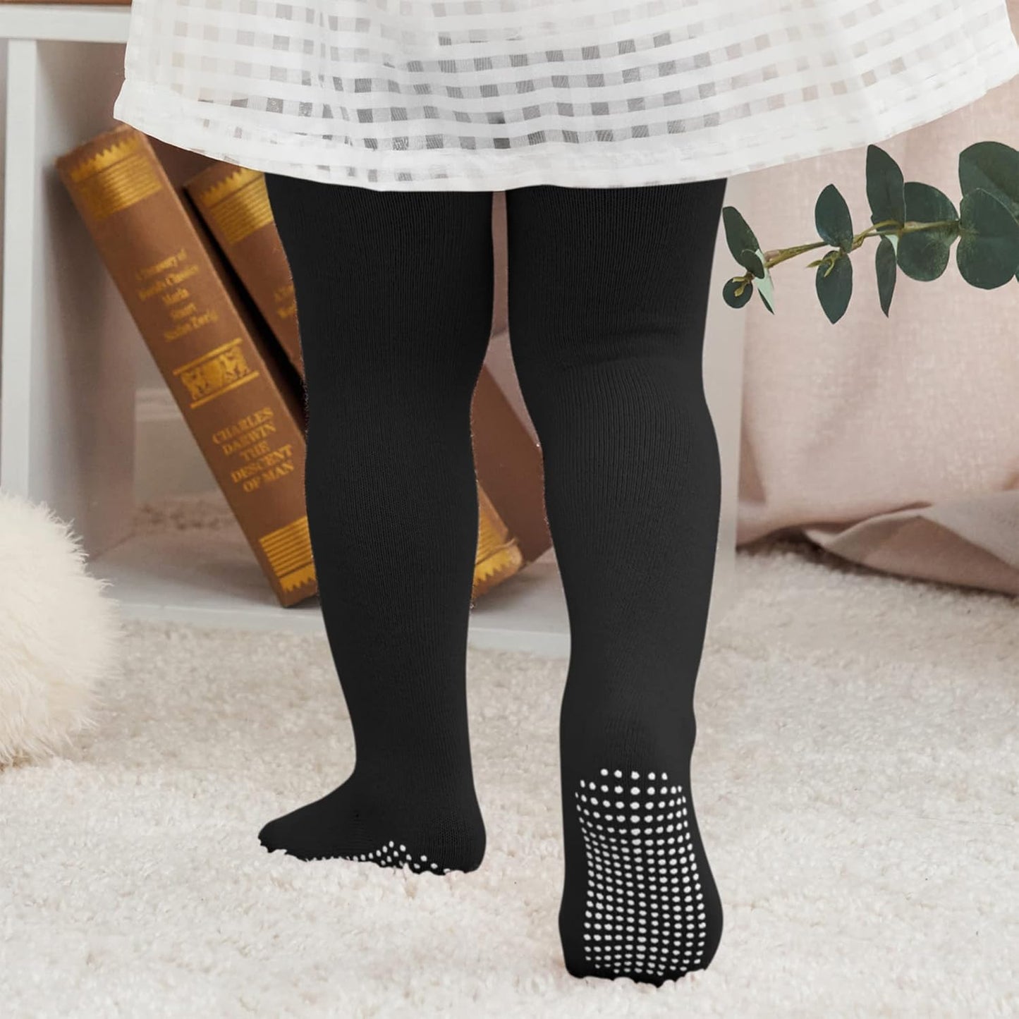 American Trends Baby Tights Non Slip Skid Baby Girl Tight Toddler Stocking Pants Cable Knit Infant Leggings