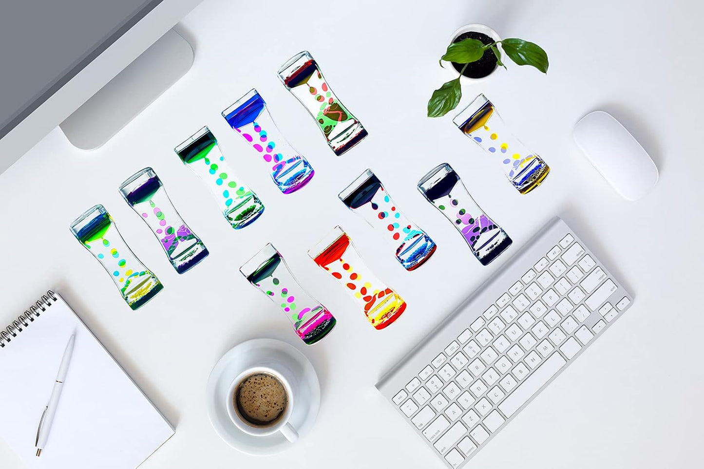 Liquid Motion Bubbler Timer Sensory Toys for Relaxation, Water Timer Fidget Toy for All Age, Motion Bubble Toy Sensory Play for Office Home (Purple & Black, 1 Pack)