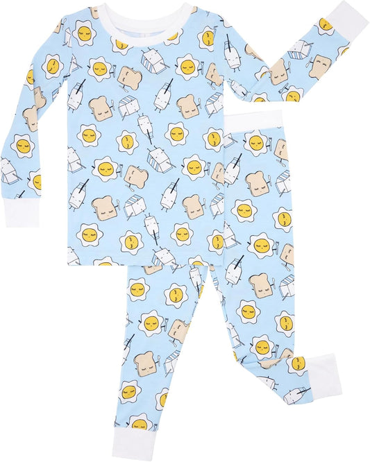 Little Sleepies Two-Piece Pajama Set for Boys & Girls, Soft Viscose from Bamboo Toddler Pajamas for Kids, Family Matching PJs