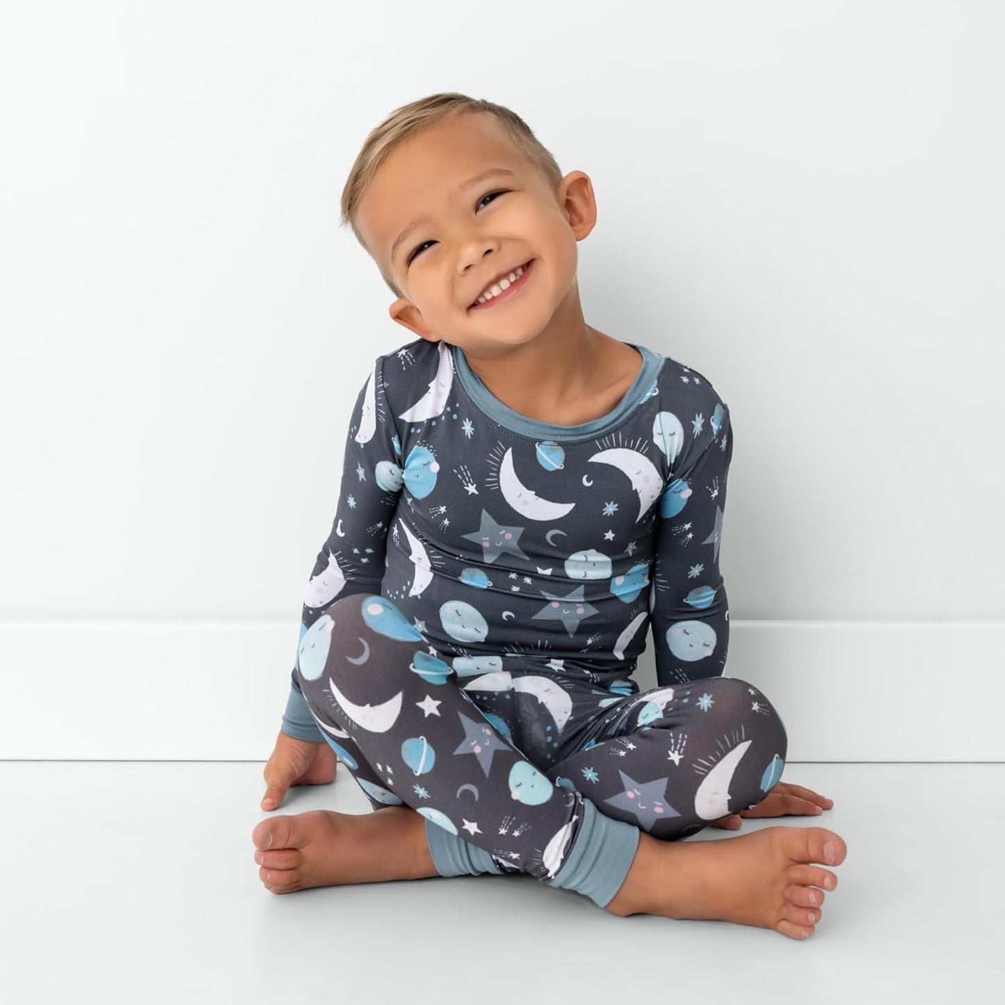 Little Sleepies Two-Piece Pajama Set for Boys & Girls, Soft Viscose from Bamboo Toddler Pajamas for Kids, Family Matching PJs