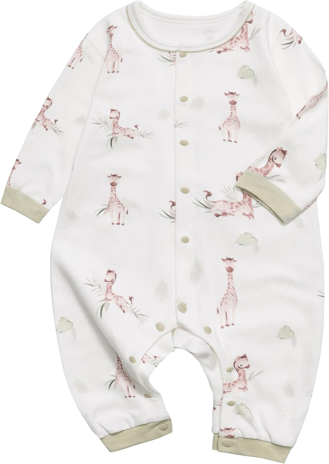100% Organic Cotton Soft 3-24 Months Baby Romper Jumpsuits for Boys and Girls Unisex Long Sleeve
