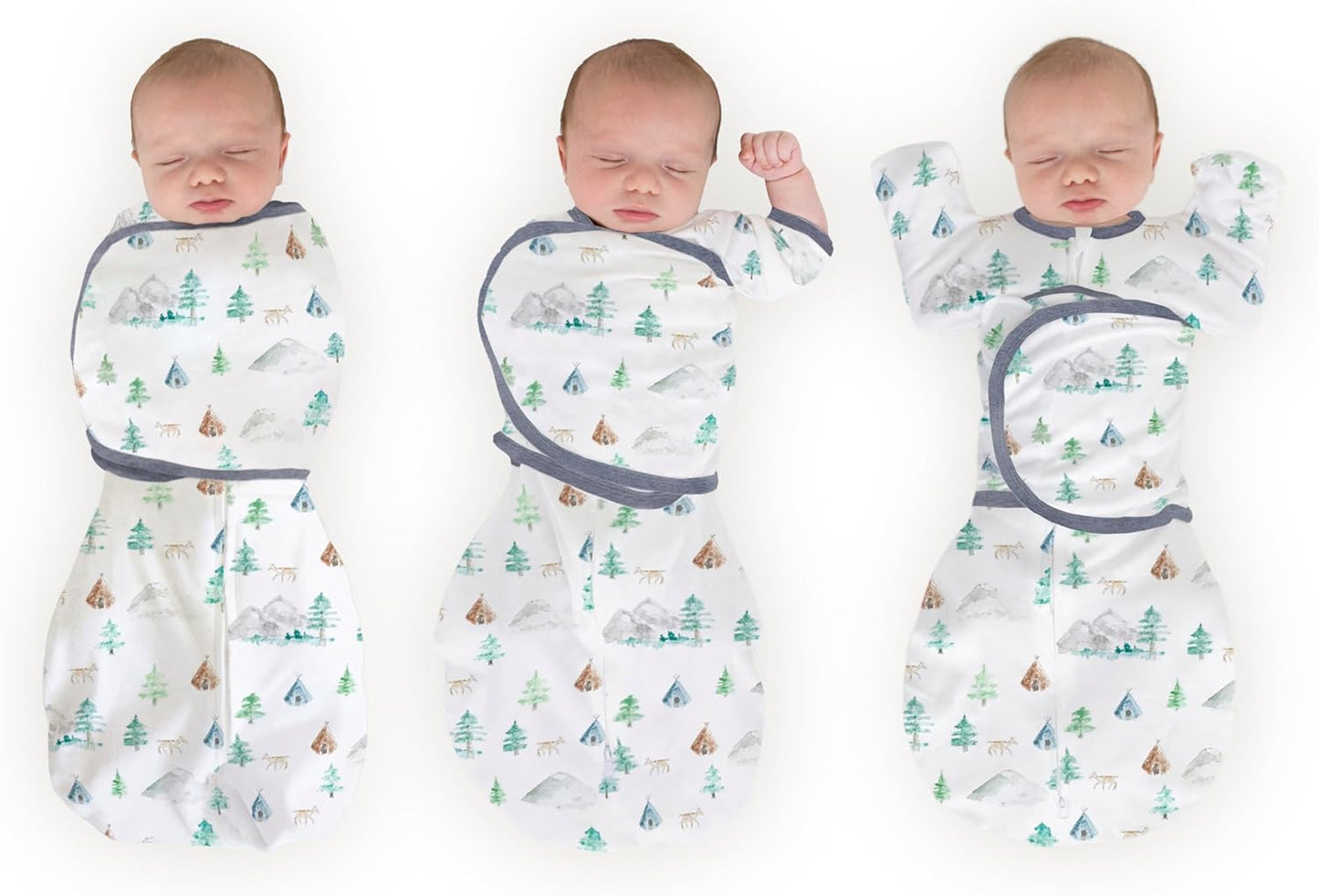 SwaddleDesigns 6-Way Omni Swaddle Sack Arms Up Swaddle for Newborn, More Options to Calm Startle Reflex, Improves Sleep