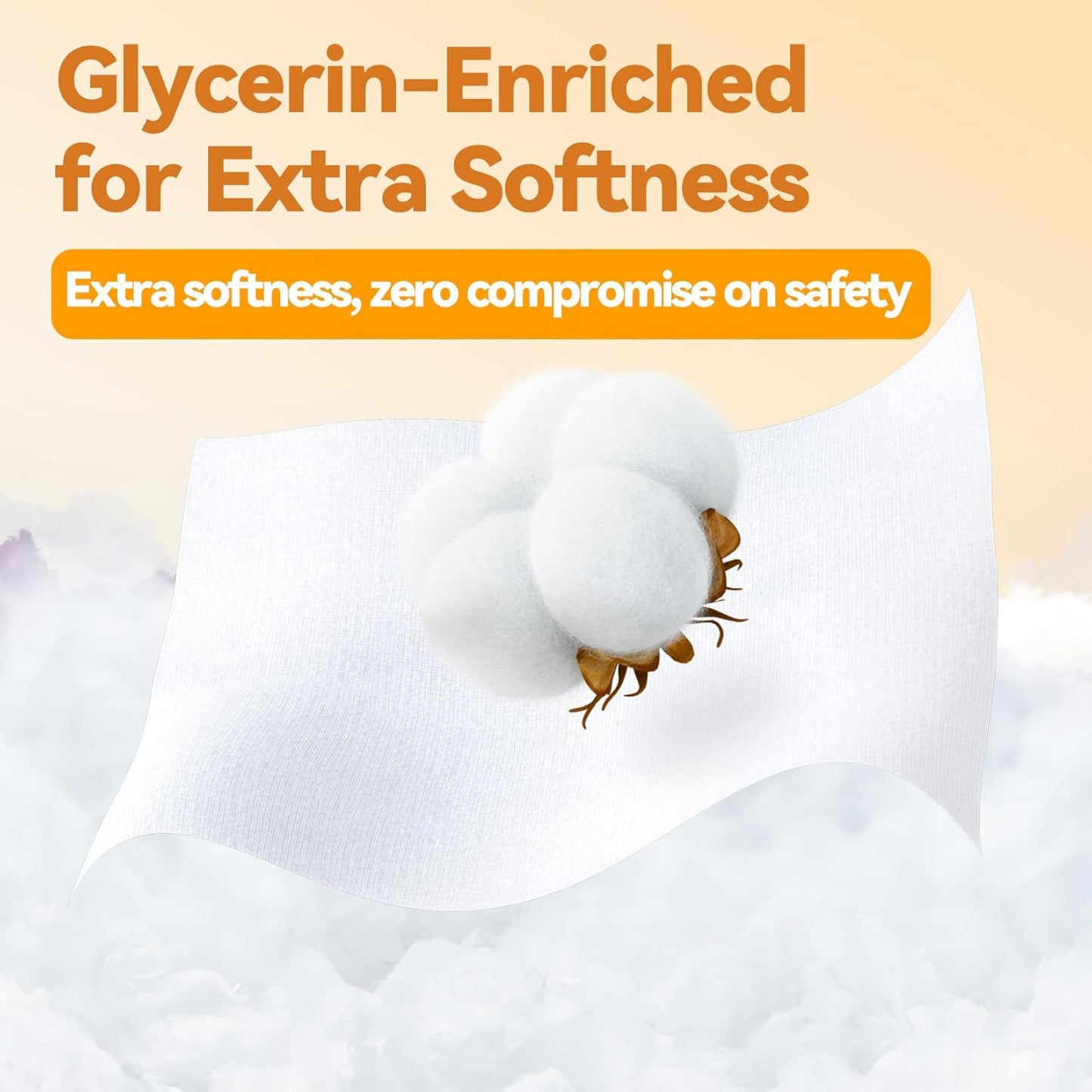 Winner 100% Cotton Dry Wipes, USDA Certified Baby Wipes, 600 Count, Soft & Gentle, Hypoallergenic & Unscented for Baby Sensitive Skin, Use Wet/Dry for Diaper Changes, Meals & Cleanup, Pack of 6