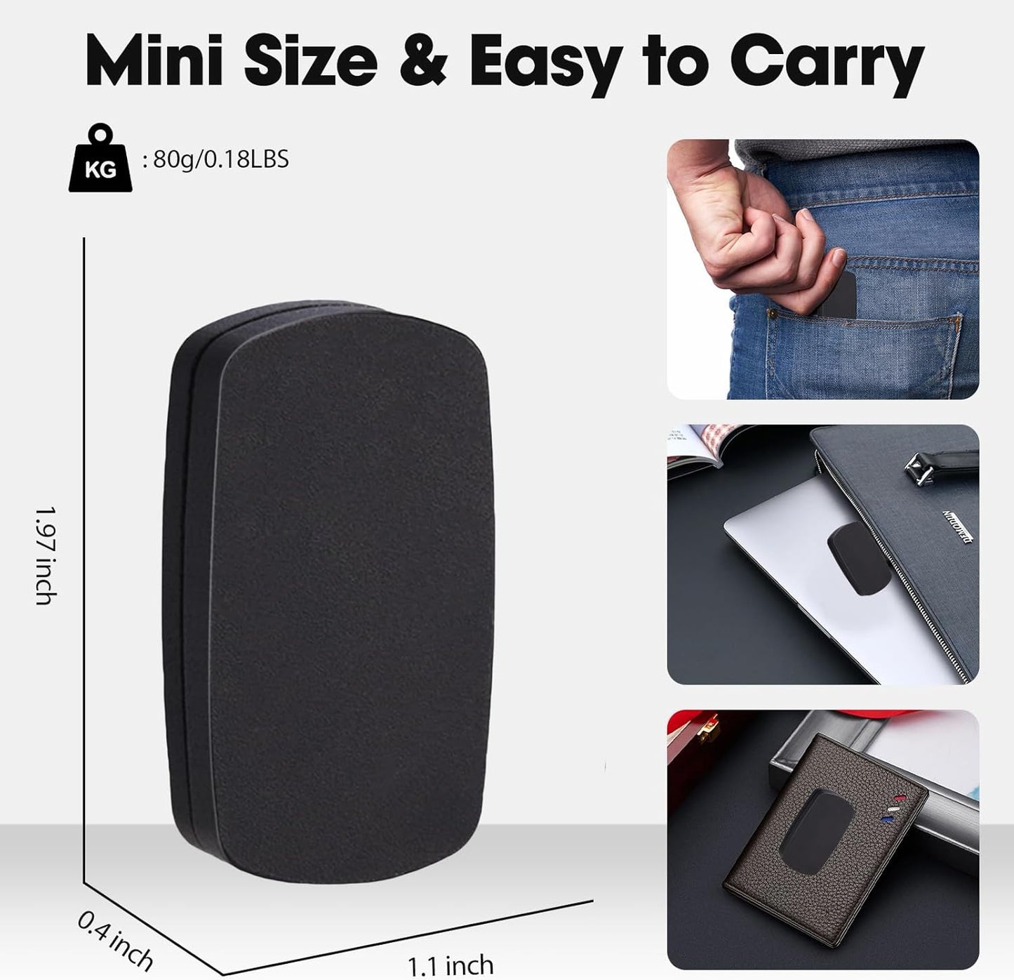 Fidget Slider EDC Gadgets Toy Oval Metal Magnetic Haptic Fidget Toys for Adults Anxiety/ADHD/Stress Relief, Gift for Boyfriend, Husband and Father (Black)