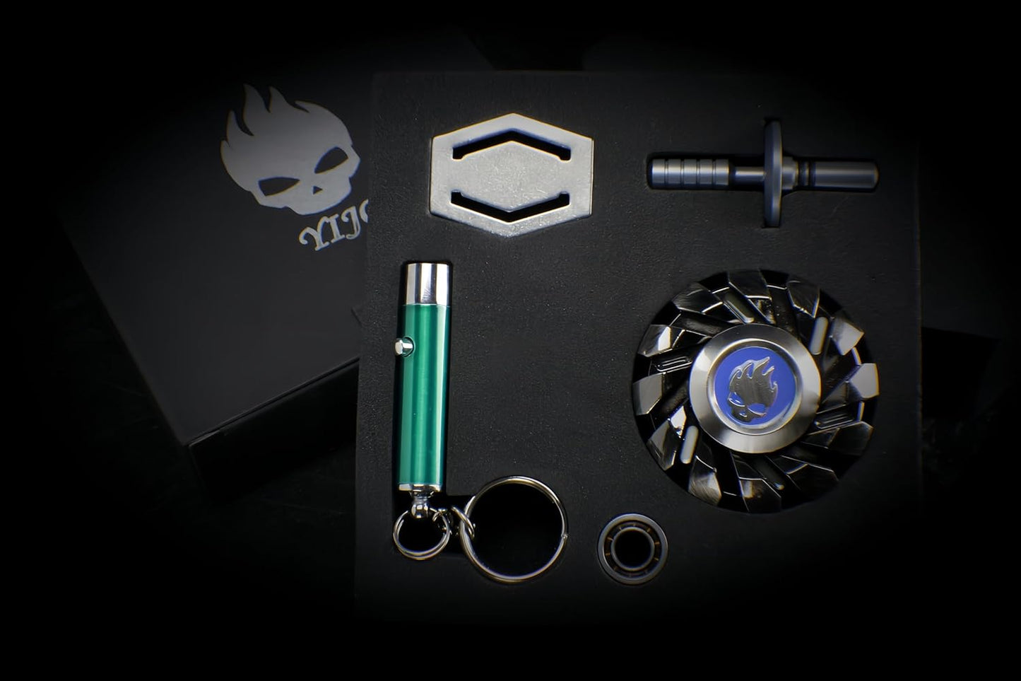 Fidget Spinners, Metal Fidget Toys, Silver Fidget Spinners for Kids and Adults Named Shadow Silver Could Glow in The Dark