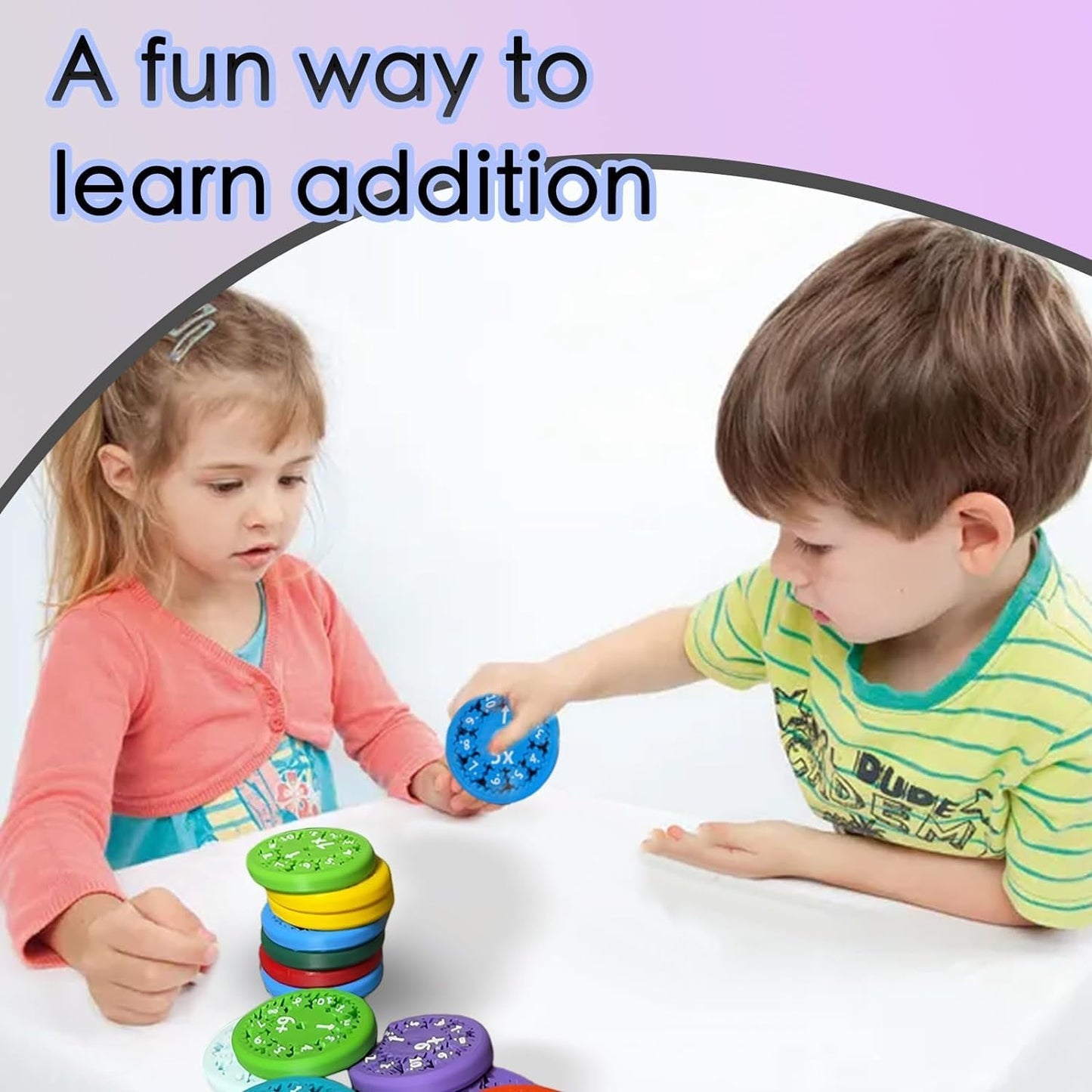 Math Facts Fidget Spinners, Multicolored Math Facts Fidget Spinners, Math Fact Fidget Spinners, Fidget Spinners for Kids, Math Games, Fidgeters Who are Learning Math (Add Or Subtract 9pcs)