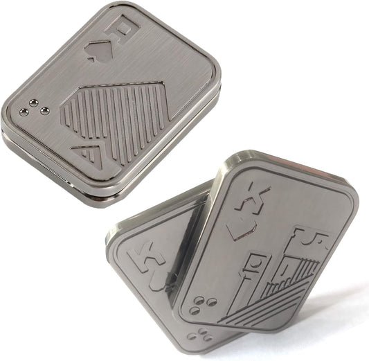 2 Pack Fidget Toys Adults Magnetic Fidget Slider Metal Fidget Toys Magnetic Fidget Slider Toys EDC Fidget Toys for Adults Anxiety Stress Relief Office Desk Toys(Metal Poker K+A)