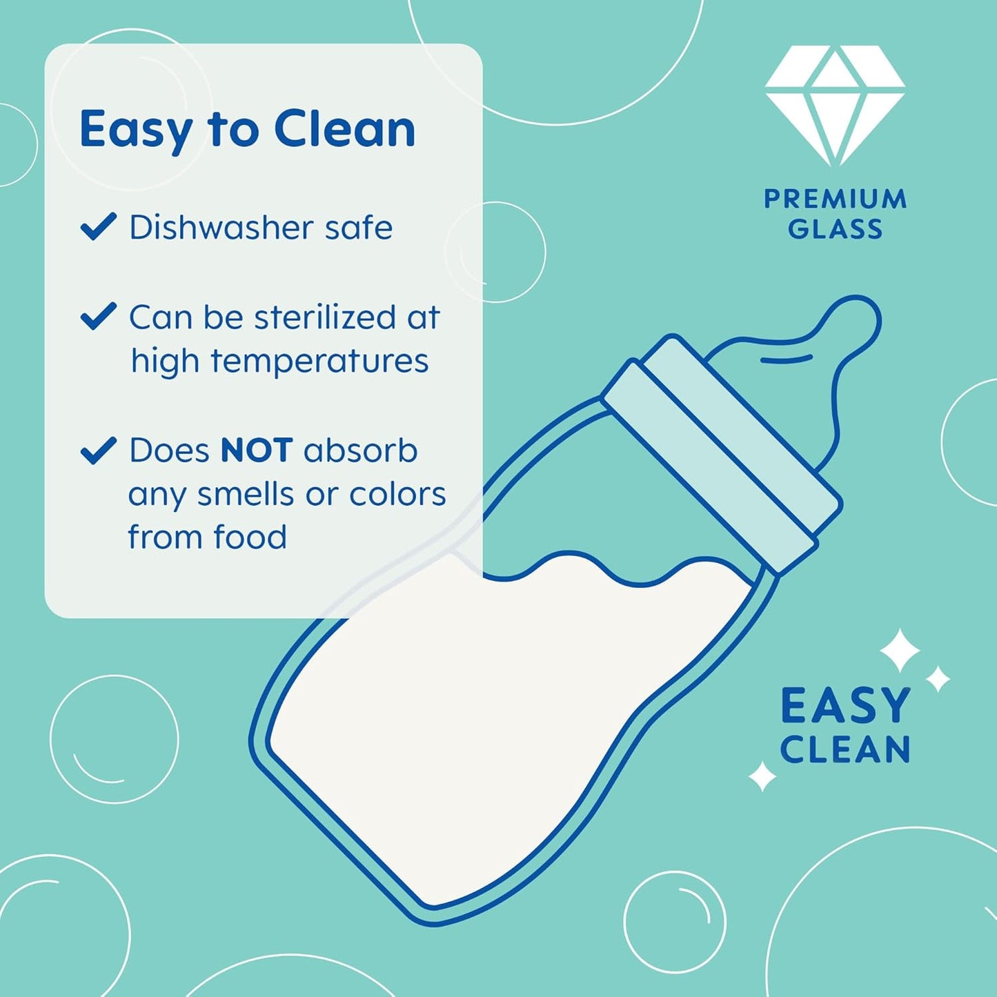 MAM Feel Good Slow Flow, Premium Glass Baby Bottles, Newborn Essentials Must Have, Easy Switch Between Breast and Bottle, 9oz, 2+ Months, BPA Free, Girl, 3 Pack