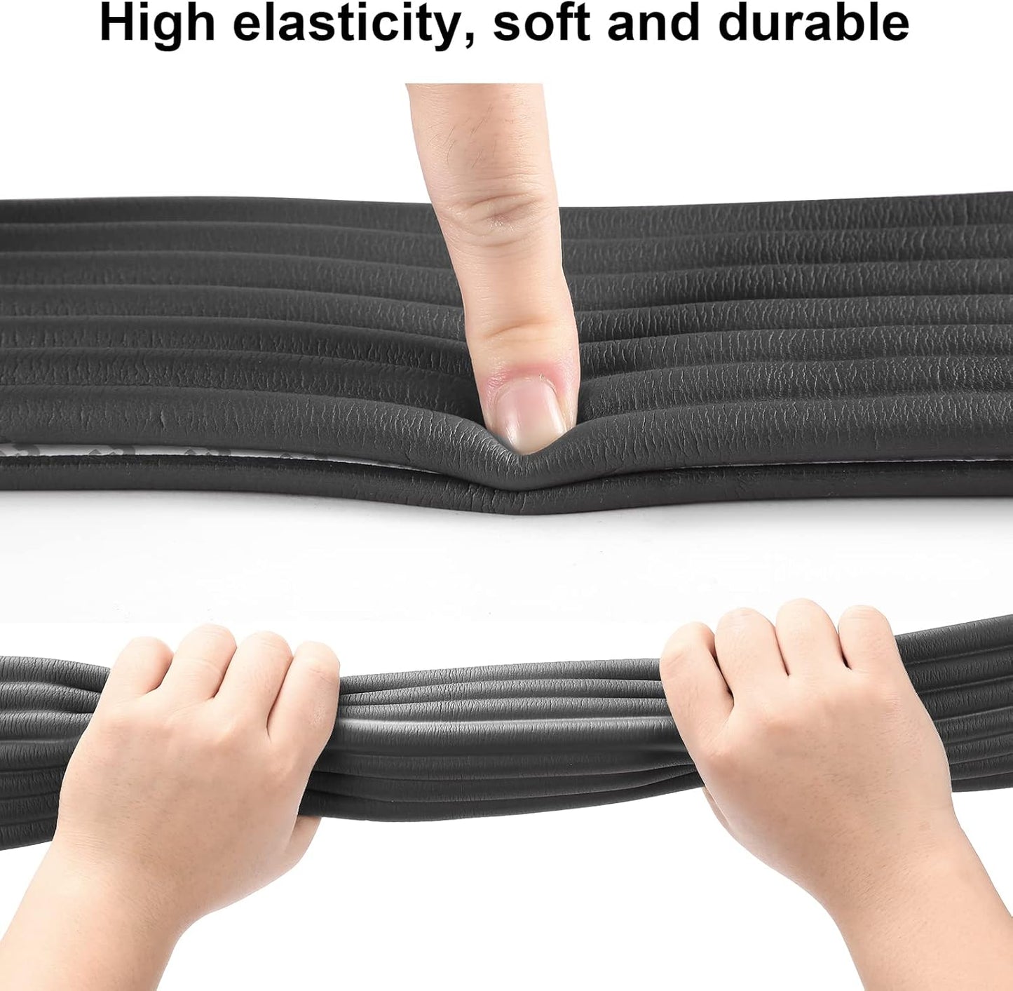 Baby Proofing Edge Protector 6.6 feet with 3M Strong Adhesive Pre-Taped, Baby Proof Padding Extra Wide Edge Safety Guards for Sharp Edges, Table, Desk- Black