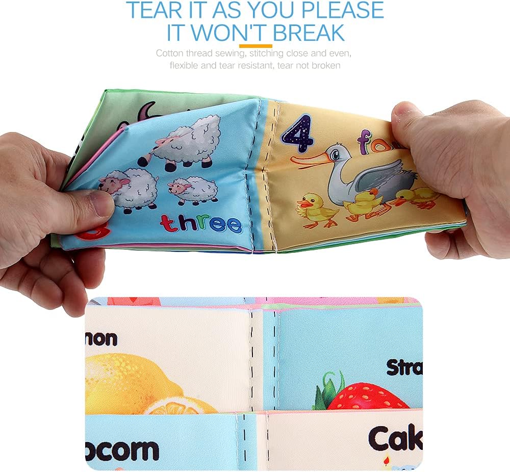 Baby Books, Soft Baby Book,Cloth Baby Books,Baby Books 0-6 Months, Cloth Baby Books,Infant Books,Soft Books for Babies,Best Baby Books, Pack of 6 Books for Baby,Size: 4x4 inch,Soft Baby Book