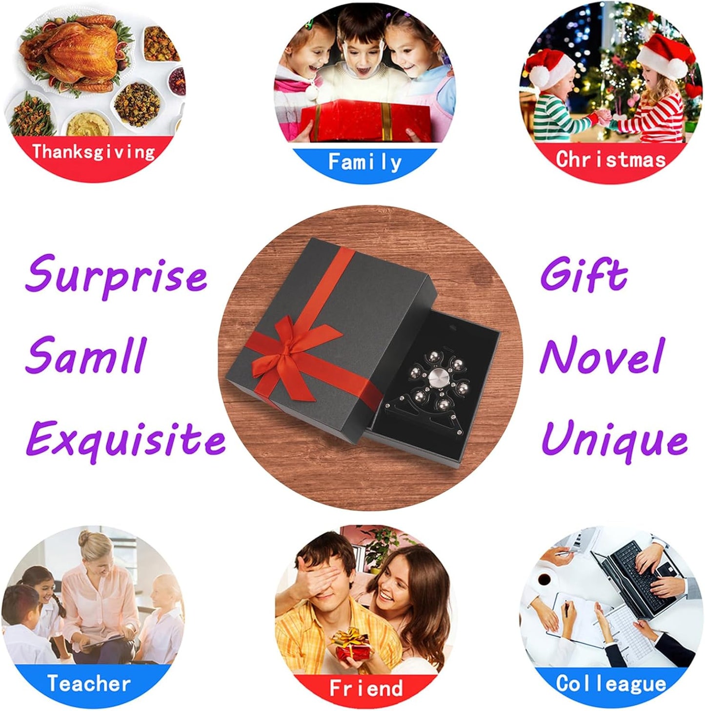 Desk-Fidget-Toys Ferris-Wheels-Spinner: Metal Kinetic-Fidget-Spinner 4mins, EDC-Toy Cool-Gadgets for School Office Christmas, ADHD Tools Gift Cool-Stuff Stress Relief Gift for Kid Children Teen Adult