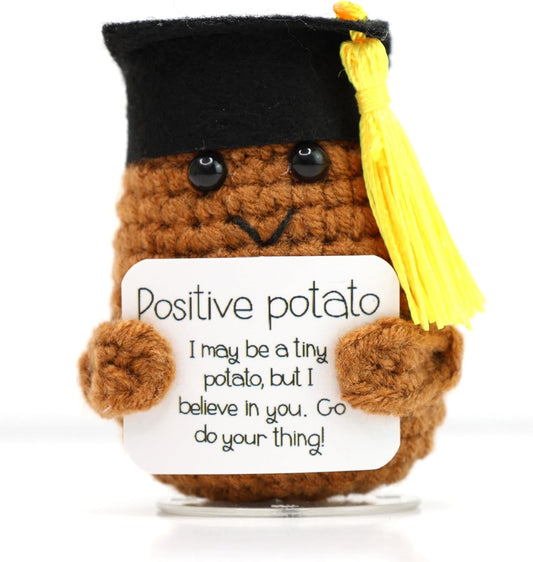 Graduation Gifts Positive Poato with Stand. Graduation Decorations, 2024 Graduation Gift. Office Desk Decor, Co Worker Gifts. Enouraging Emotional Su