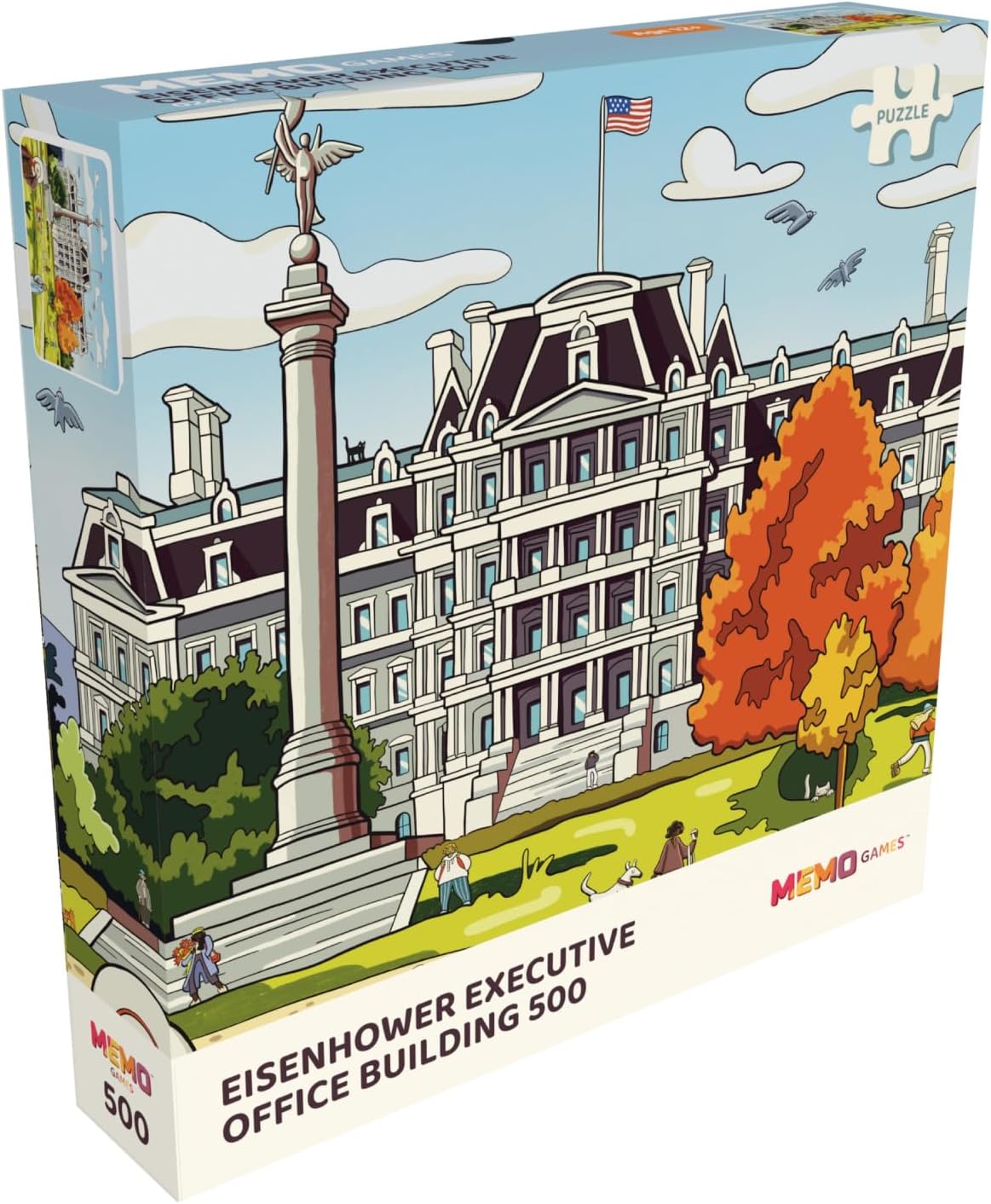 500 Piece Jigsaw Puzzle – Eisenhower Executive Office Building – Washington, D.C. – 15.8 x 19.7 inches – Premium Quality Printed Cardboard – Numbered Pieces – Ages 14+