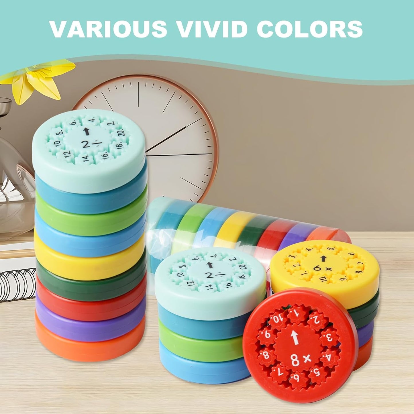 Updated Math Fact Fidget Spinners, Math Facts Fidget Spinners, This is for All The Stimmers - Fidgeters Who are Learning Math, Division and Multiplication on One Fidget (Both 18pcs)