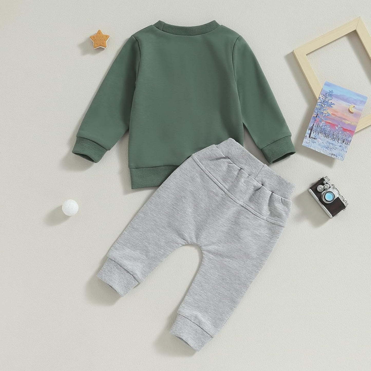 Baby Boy Clothes Fall 6 12 18 24 Months Football Long Sleeve Pullover Tops & Pant Sets Toddler Winter Outfits