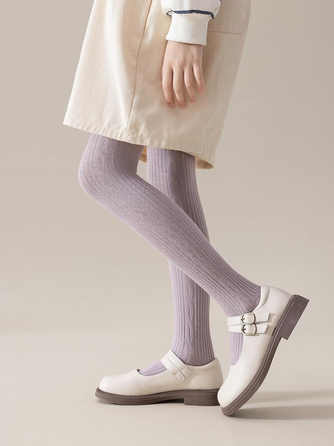 BINIDUCKLING Baby & Toddler Cable Kit Tights for Girls 6 Months - 8 Years