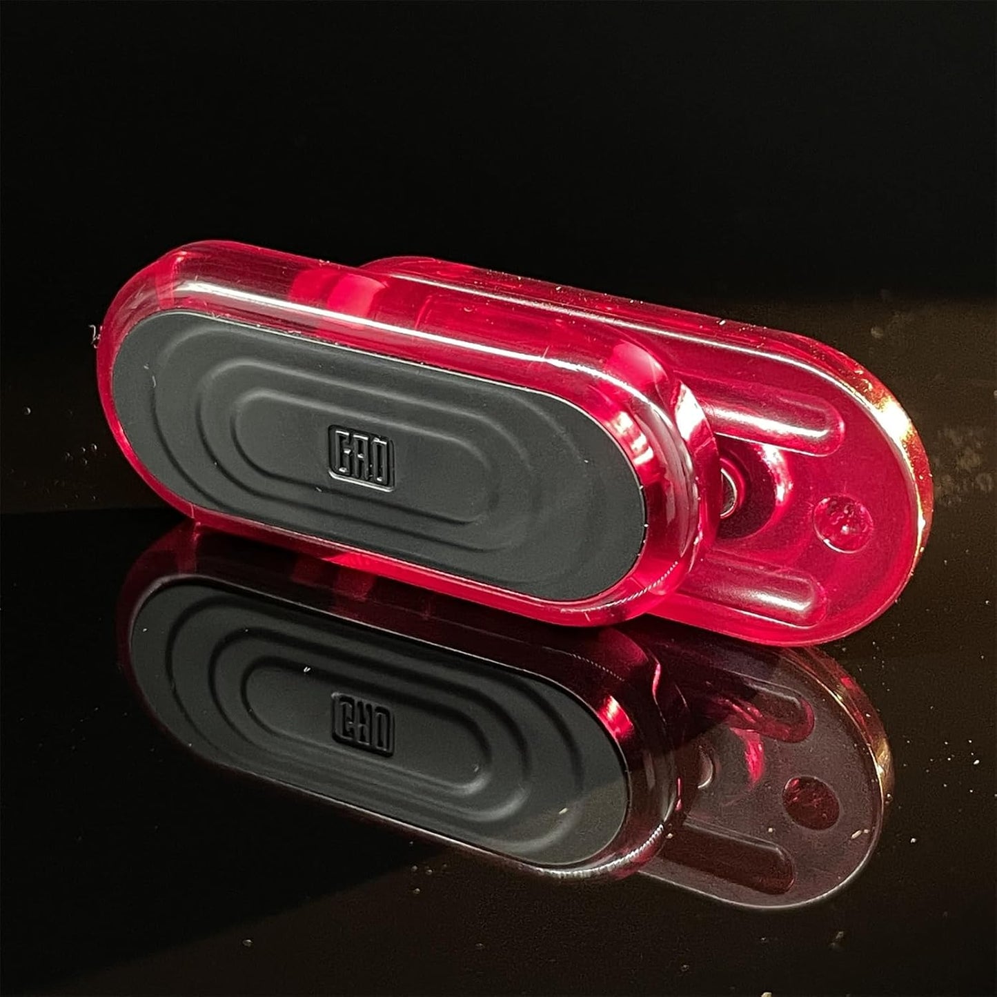 Transparent PC Push Game Haptic Slider EDC Fidget Clicker Adult Plastic Fidget Toys ADHD Tool Anti-Anxiety Office Desk Toys Adult Stress Relief Toys (Red)