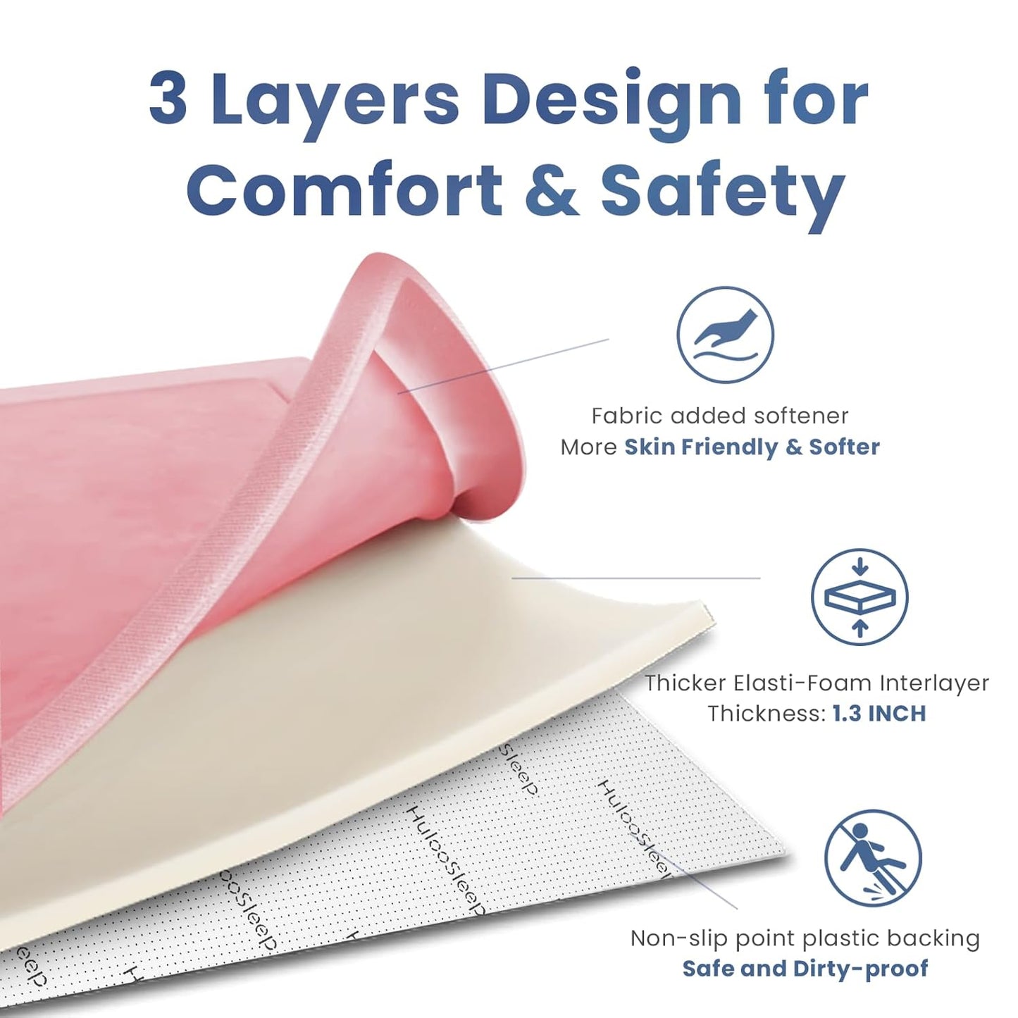 Baby Play Mat for Floor,1.3" Thick Memory Foam Tummy Time Mat for Toddlers,Infants,Kids,Soft Coral Velvet,Extra Large Non Slip for Crawling,Yoga,Tatami Style for Living Room(Pink)