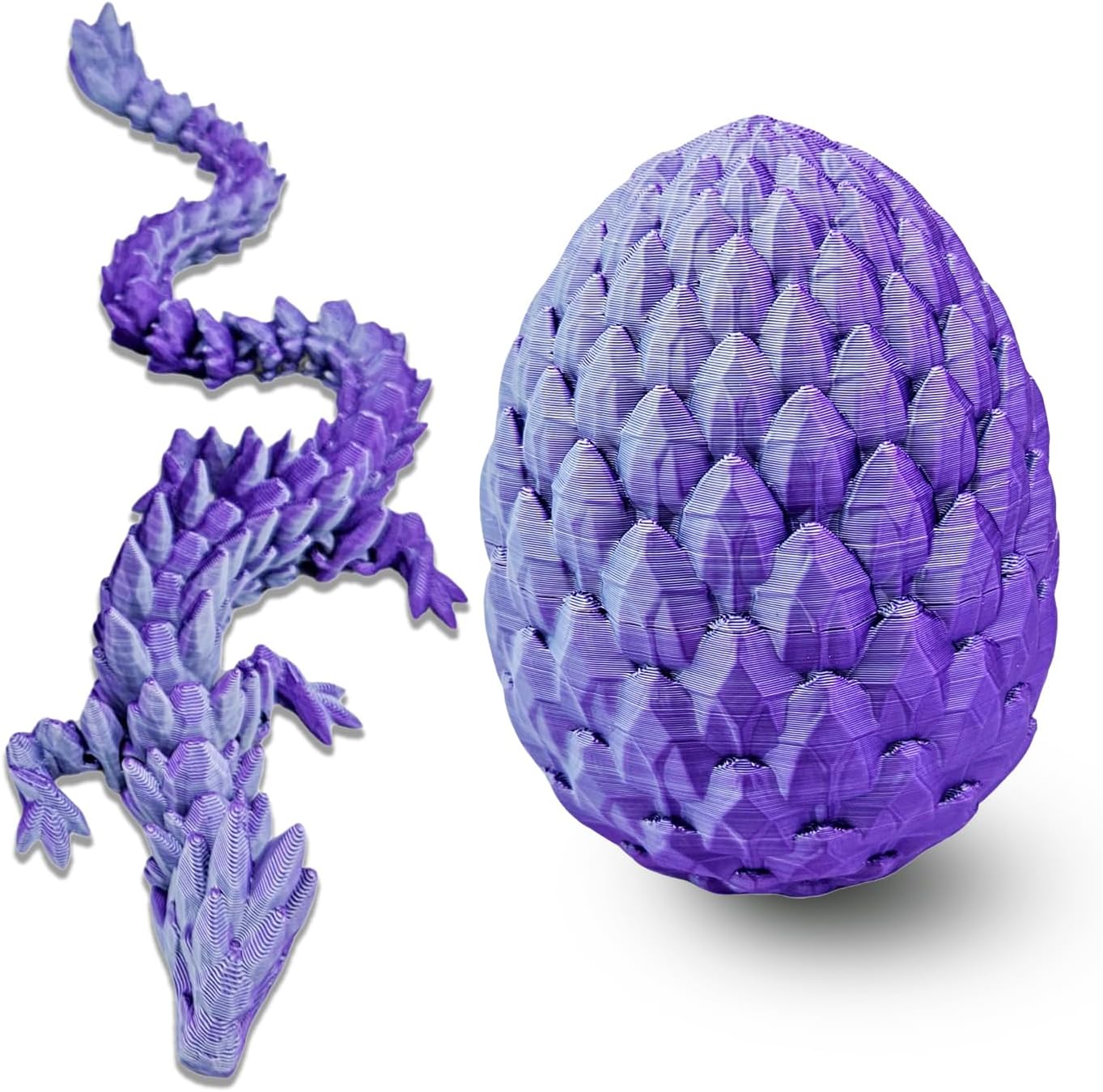 Easter Dragon Eggs 3D Printed Dragon Egg with Dragon Inside Articulated Crystal Dragon Fidget Toy Mystery Easter Suprise Home Office Decor Executive Desk Toys