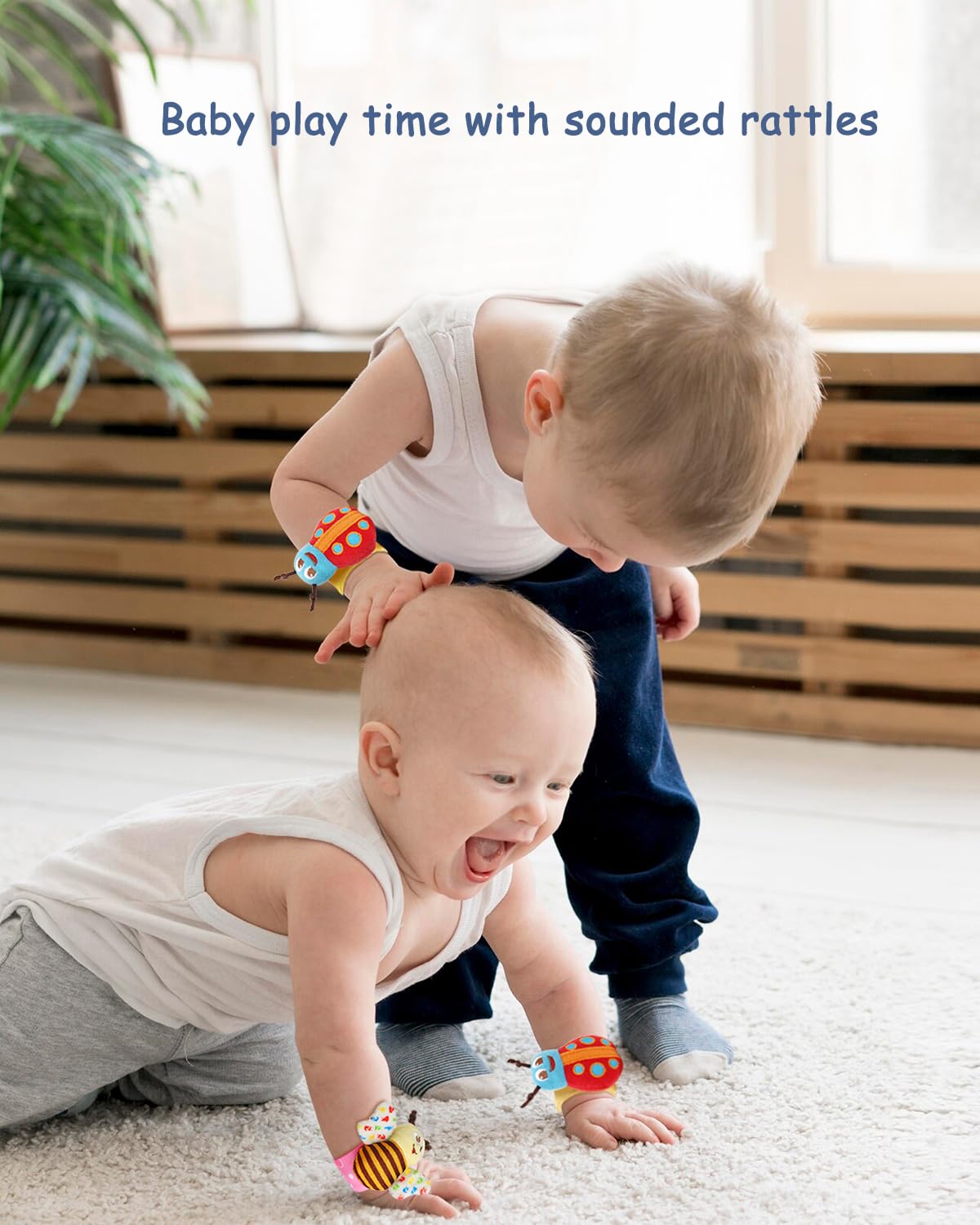 Wrist Rattles Foot Finder Rattle Toy for 3-6 Months Baby, Feet Leg Ankle Socks Arm Hand Bracelet Shaker for 6-9 Months Infant boy & Girl, Gift Set for 0-2 Years Newborn Babies (5 pcs-C)