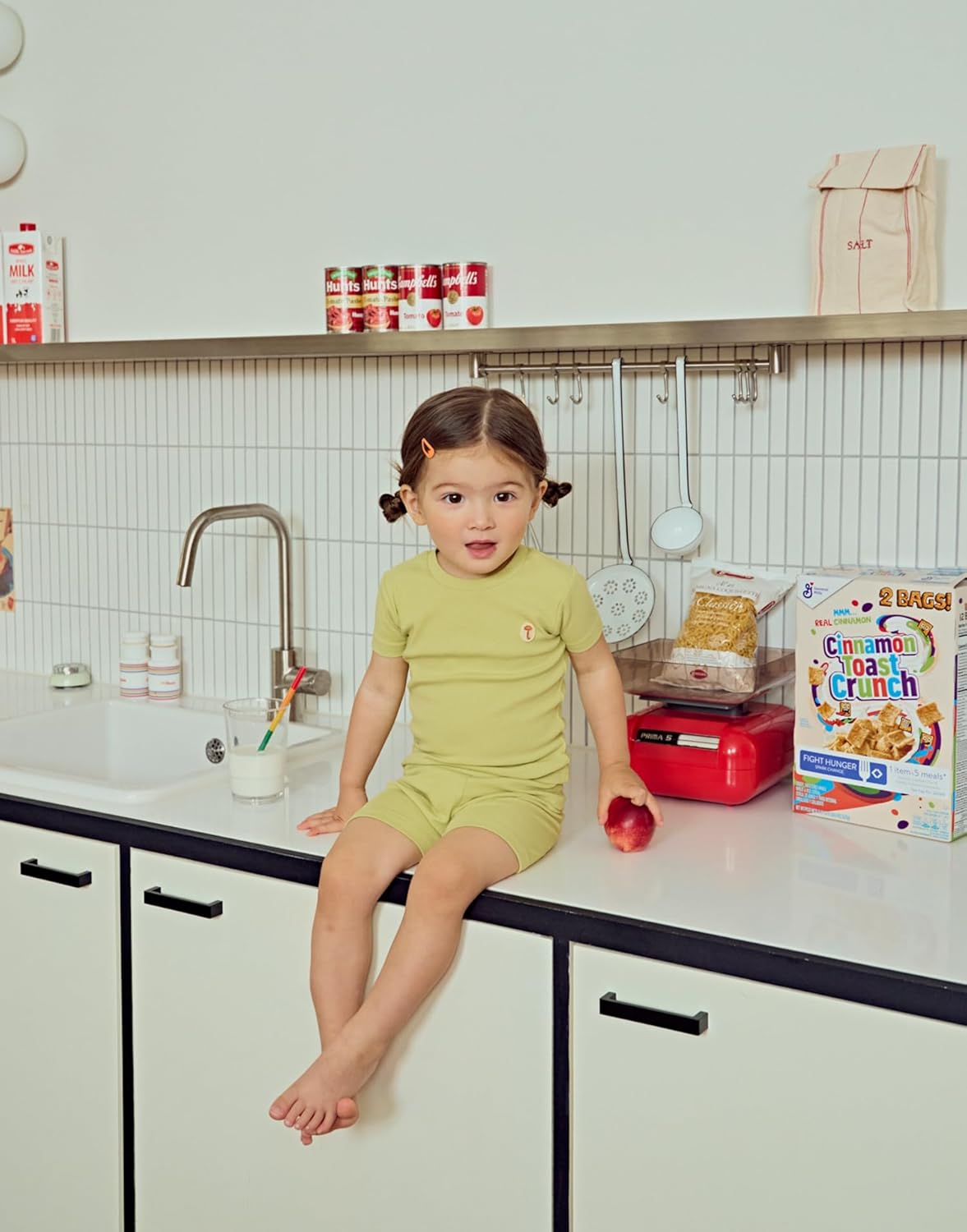 moimoln Pajamas Set 6M-5Y Solid Ribbed Unisex Baby & Toddler, Soft Viscose, Snug-Fit, Everyday Sleepwear