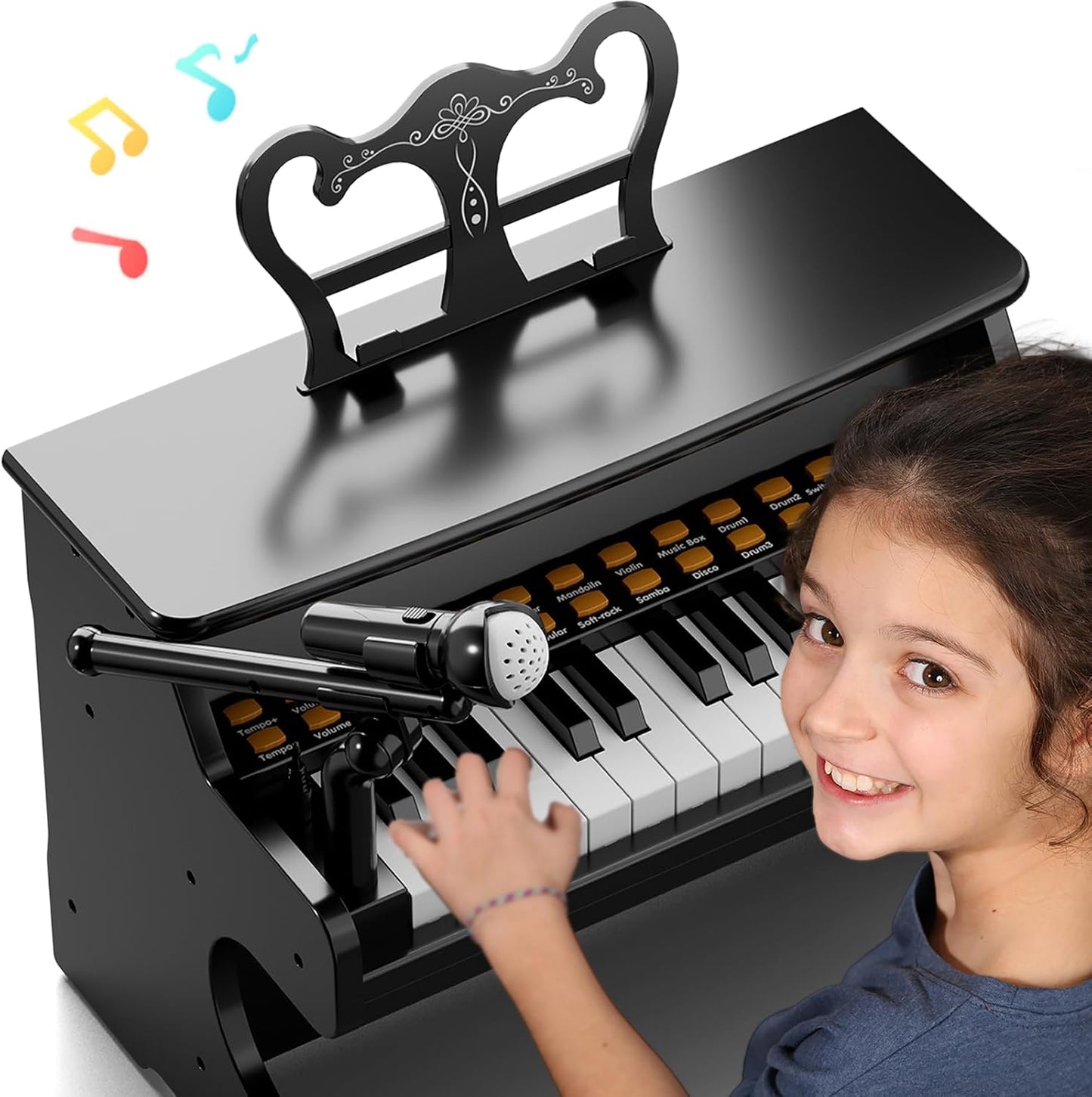Piano for Kids - 3D High-Fidelity Sound Effects Professional Musical Keyboard Piano Instrument Toys for 3 5 7 9 Years Old Beginners Educational Instruments Birthday Gift