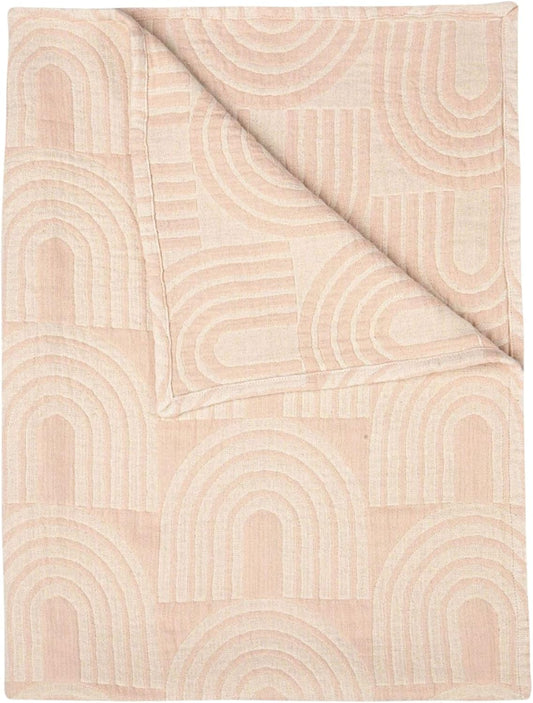 Crane Baby Blanket, Soft Cotton Jacquard Nursery and Stroller Blanket for Boys and Girls, Rainbow, 30” x 40”