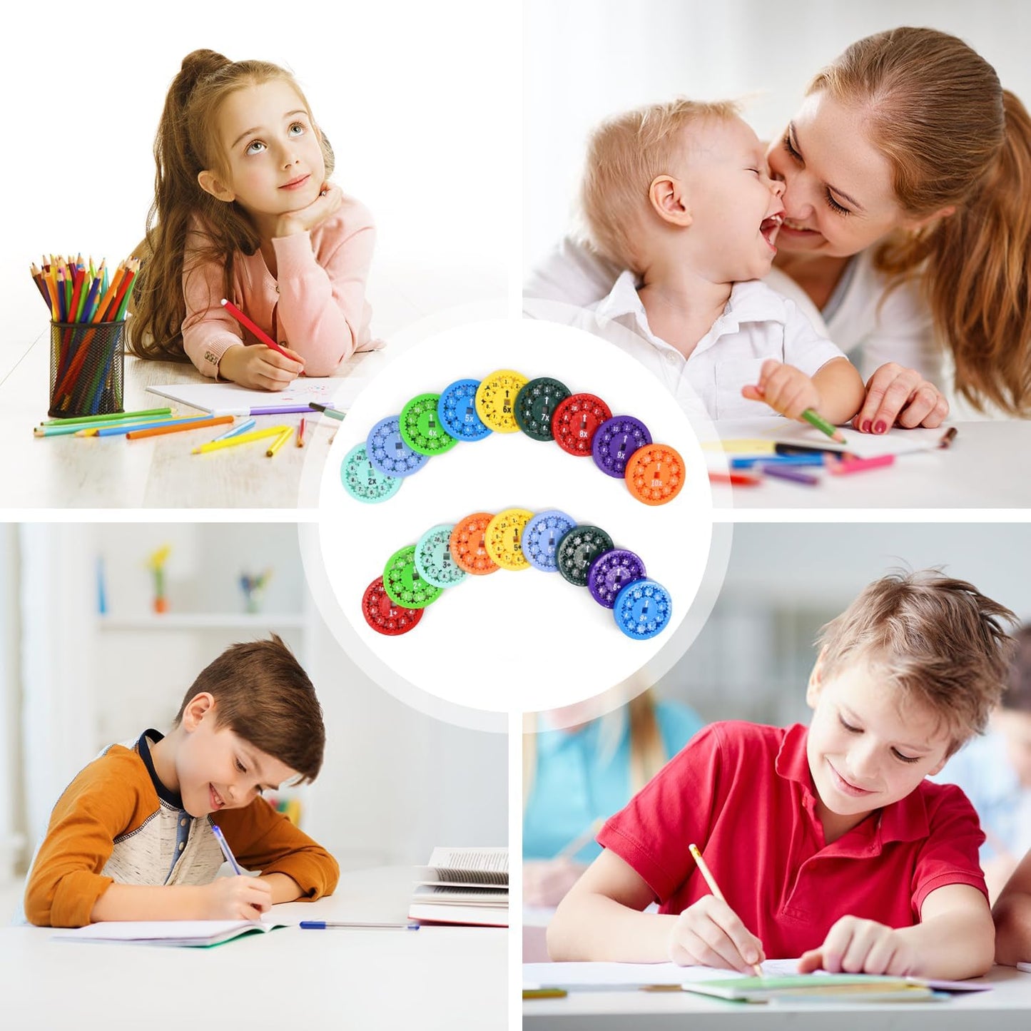 Math Fidget Spinners- Multiplication Fidget Toy Suitable for Learning Arithmetic -Flying Spinners for Multiplication Fidget - Suitable Math Facts Fidget Spinner Game for Home School Classroom