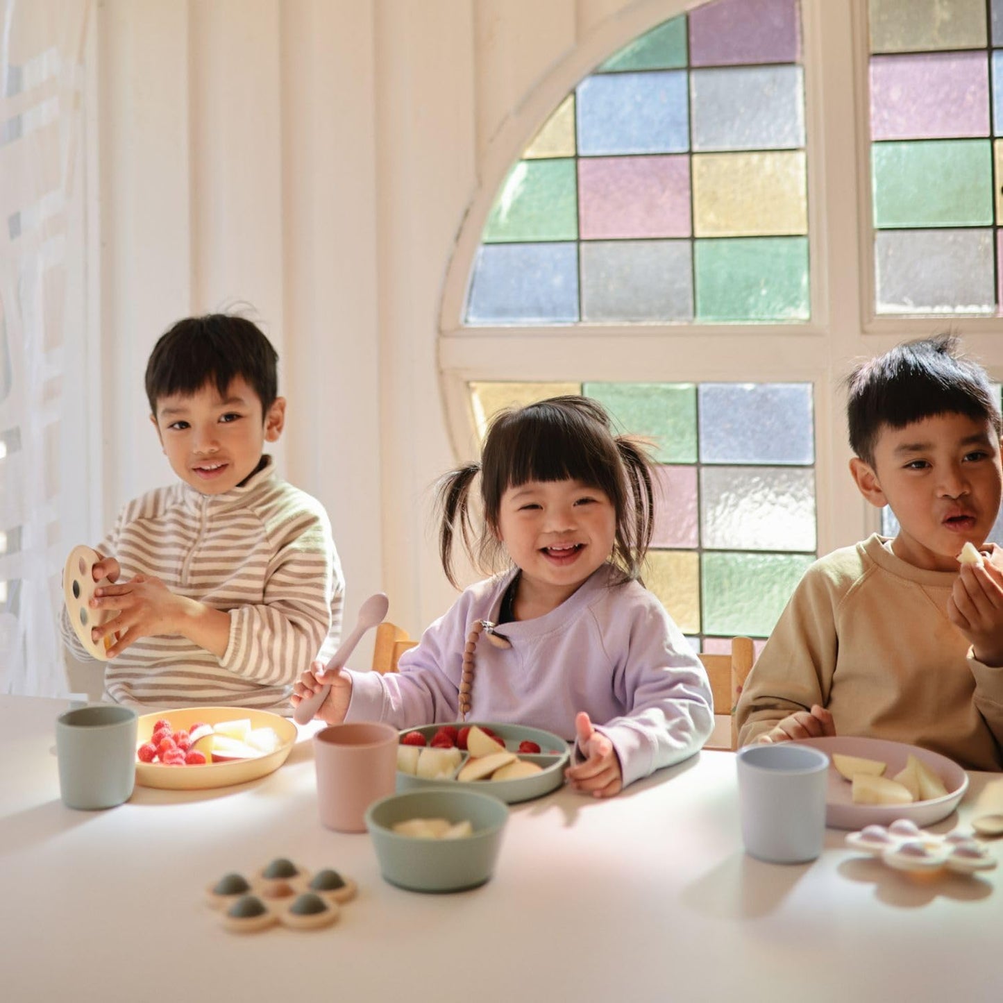 mushie Silicone Baby Feeding Spoons | 2 Pack (Daffodil)