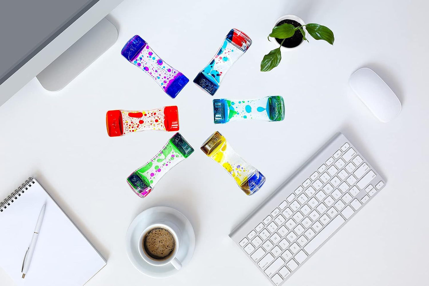 Liquid Motion Bubbler Timer Sensory Toys for Relaxation, 1 Pack Water Motion Timer Fidget Toy Anxiety Toys for All Age, drip Oil Motion Bubble Sensory Play for Office Home Table Decoration