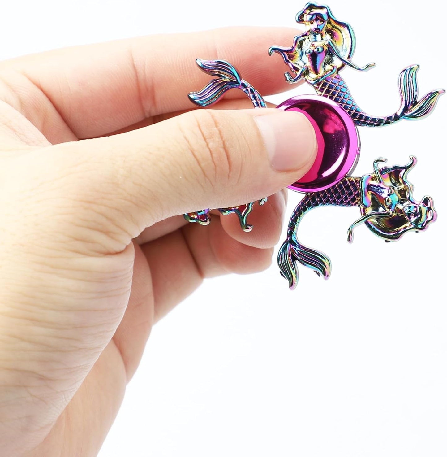 Fidget Spinners Set, Metal Desk Toys for Kids Adults Boys Girls, Hand Spinner Sensory Toys for Party Favors, Stocking Stuffers (3 Pack) (Style-4)