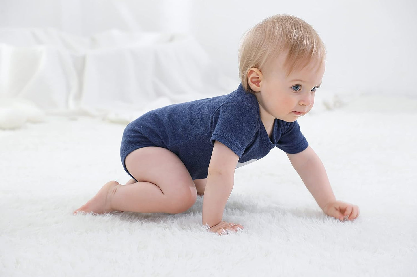 Baby Bodysuit Short Sleeve one-Piece Newborn Baby Clothes for Baby Boy and Girls