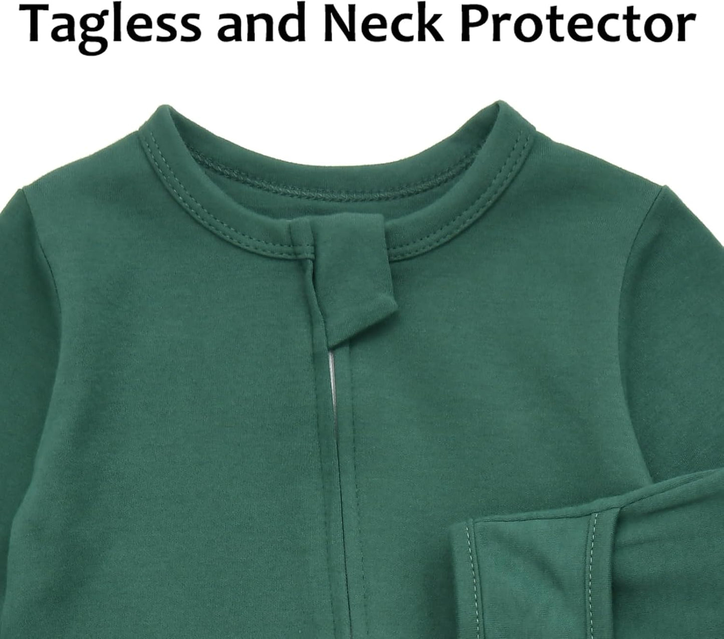 Aablexema Baby Footie Pajama with Mitten Cuffs, Double Zipper Infant Cotton clothes Sleeper Pjs, Footed Sleep Play