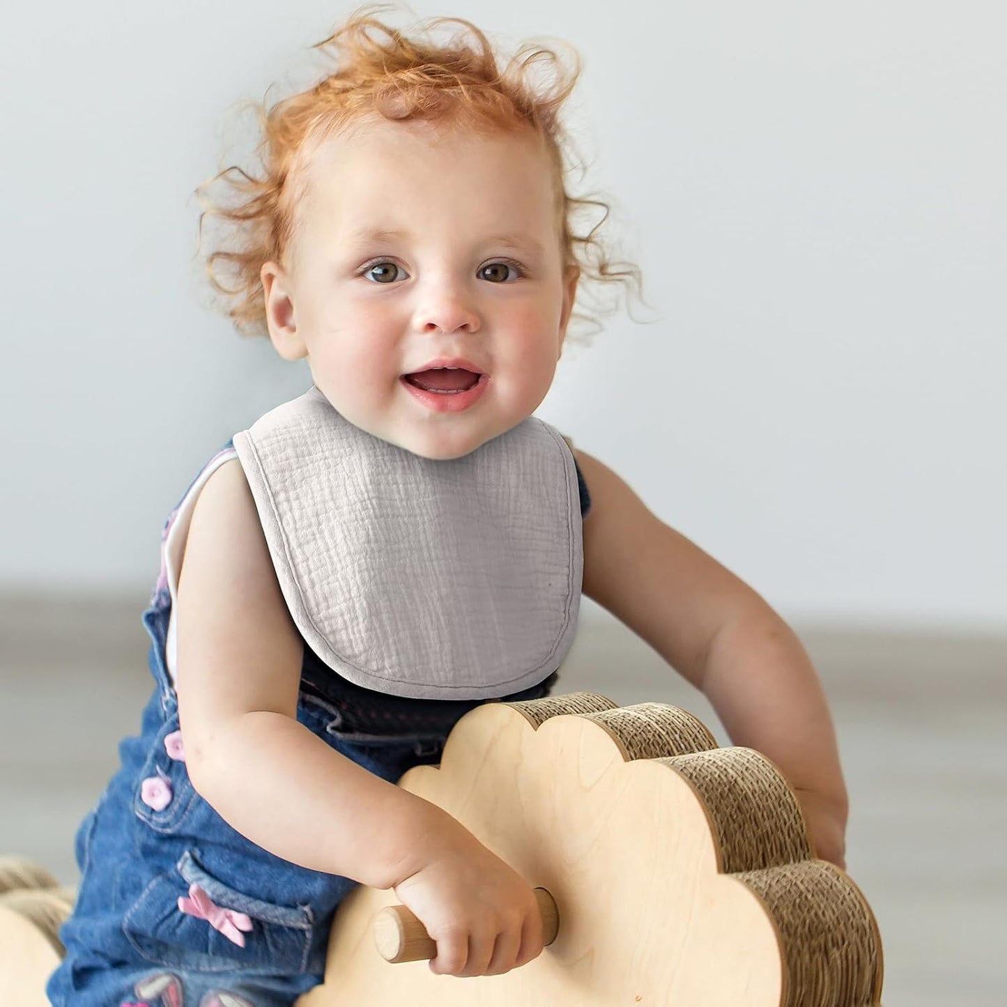 6-Pack Muslin Baby Bibs for Unisex Boys Girls, Cotton Baby Drool Bibs, Drooling and Teething Bibs for Infant