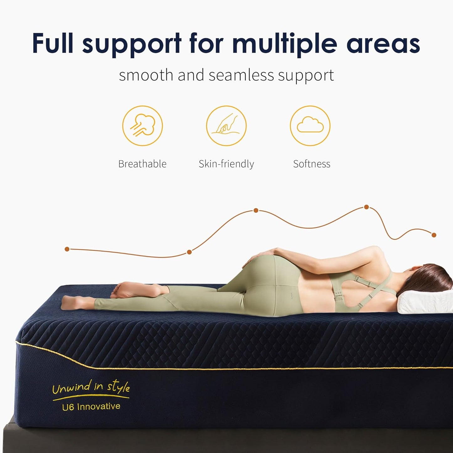 12 Inch Gel-Infused Memory Foam Mattress King Size,Medium Soft with Removable Washable Cover Cooling Gel Bed in a Box,CertiPUR-US Certified,80"X76"X12" Navy Blue