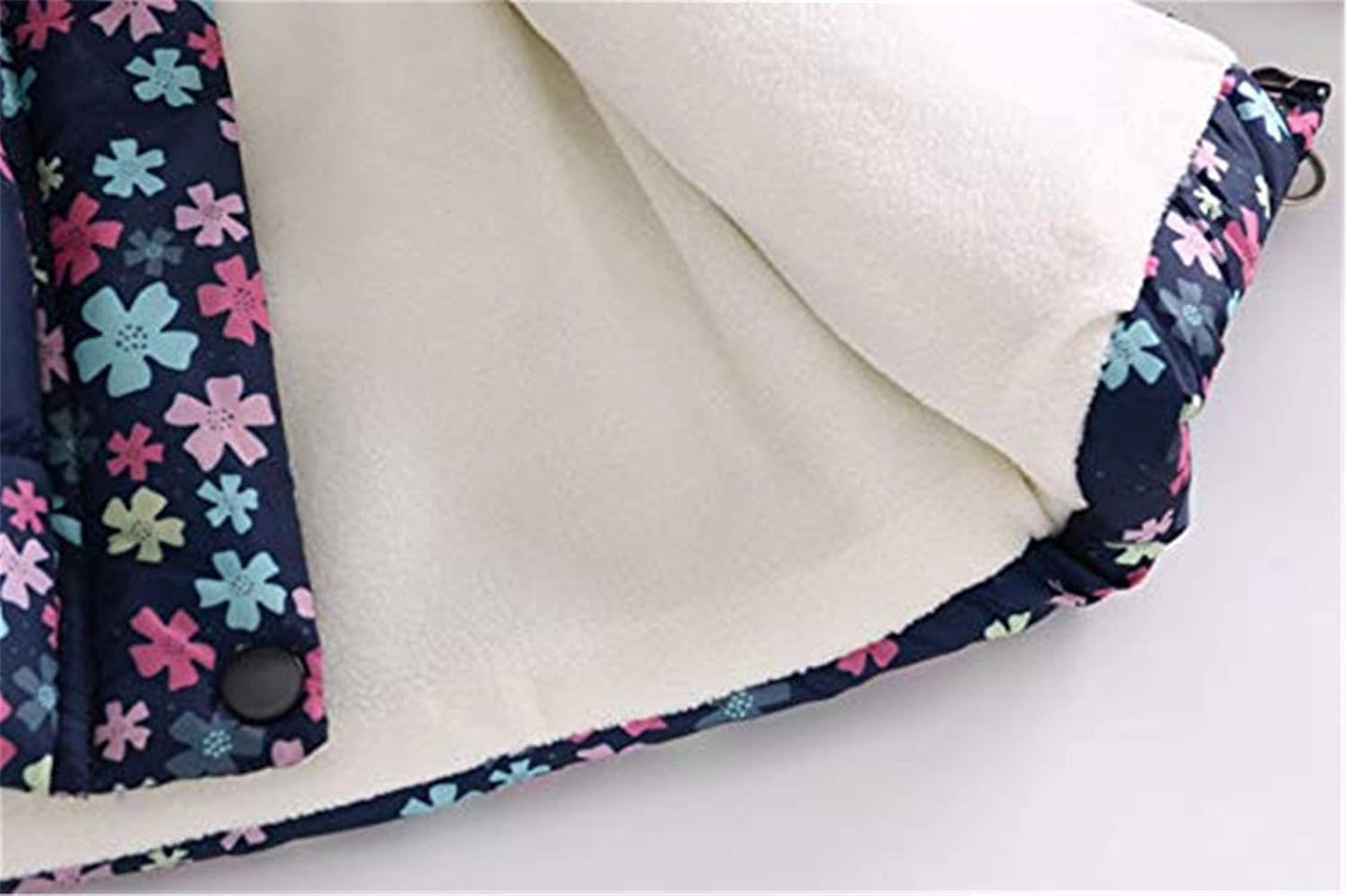 Miss Bei Girl's Winter Coat Jacket Hooded Kids Toddler Flower Print Parka Outwear Warm Cotton Puffer Hooded Jacket