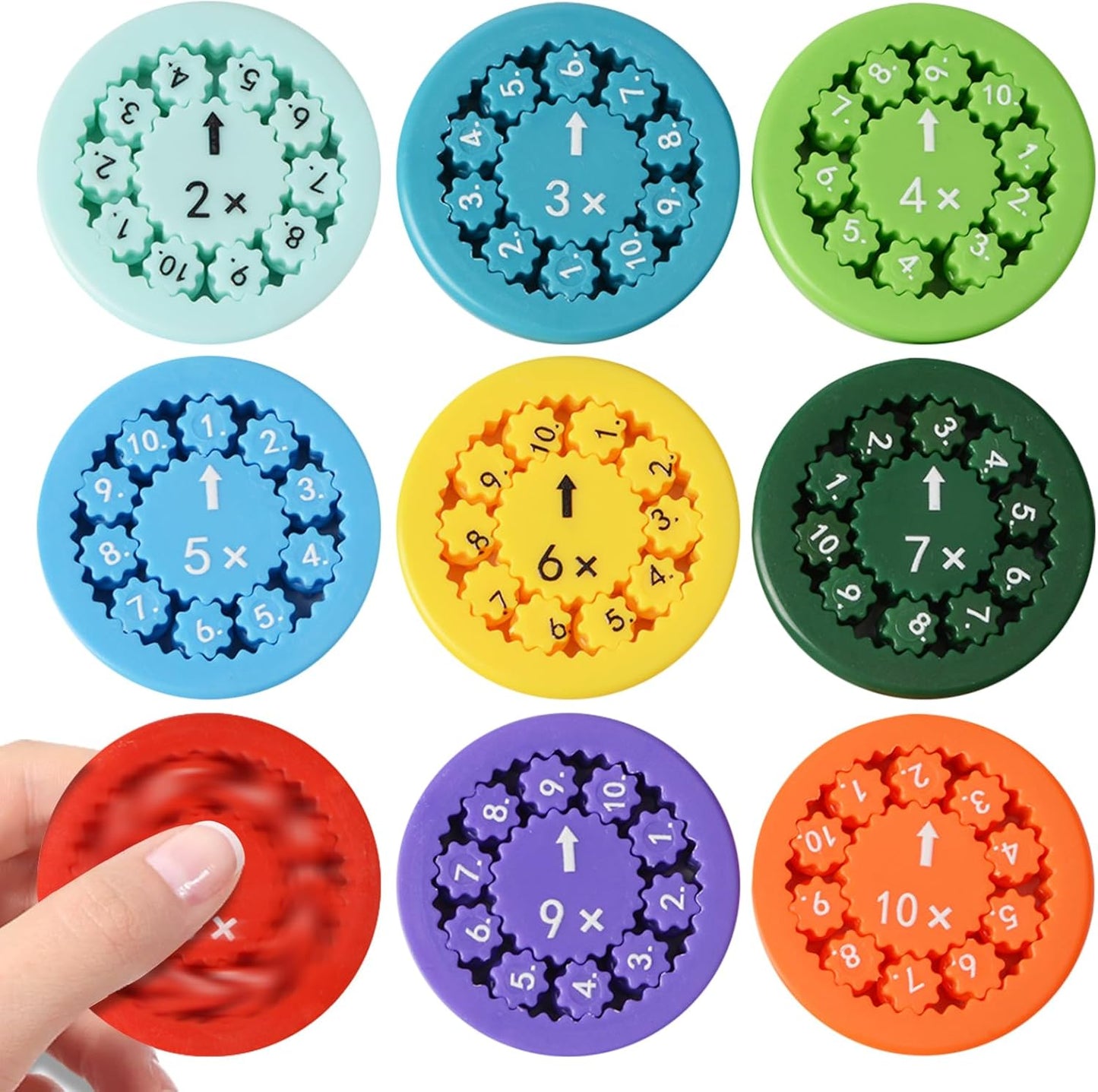 Updated Math Fact Fidget Spinners, Math Facts Fidget Spinners, This is for All The Stimmers - Fidgeters Who are Learning Math, Division and Multiplication on One Fidget (Multiply Or Divide 9pcs)