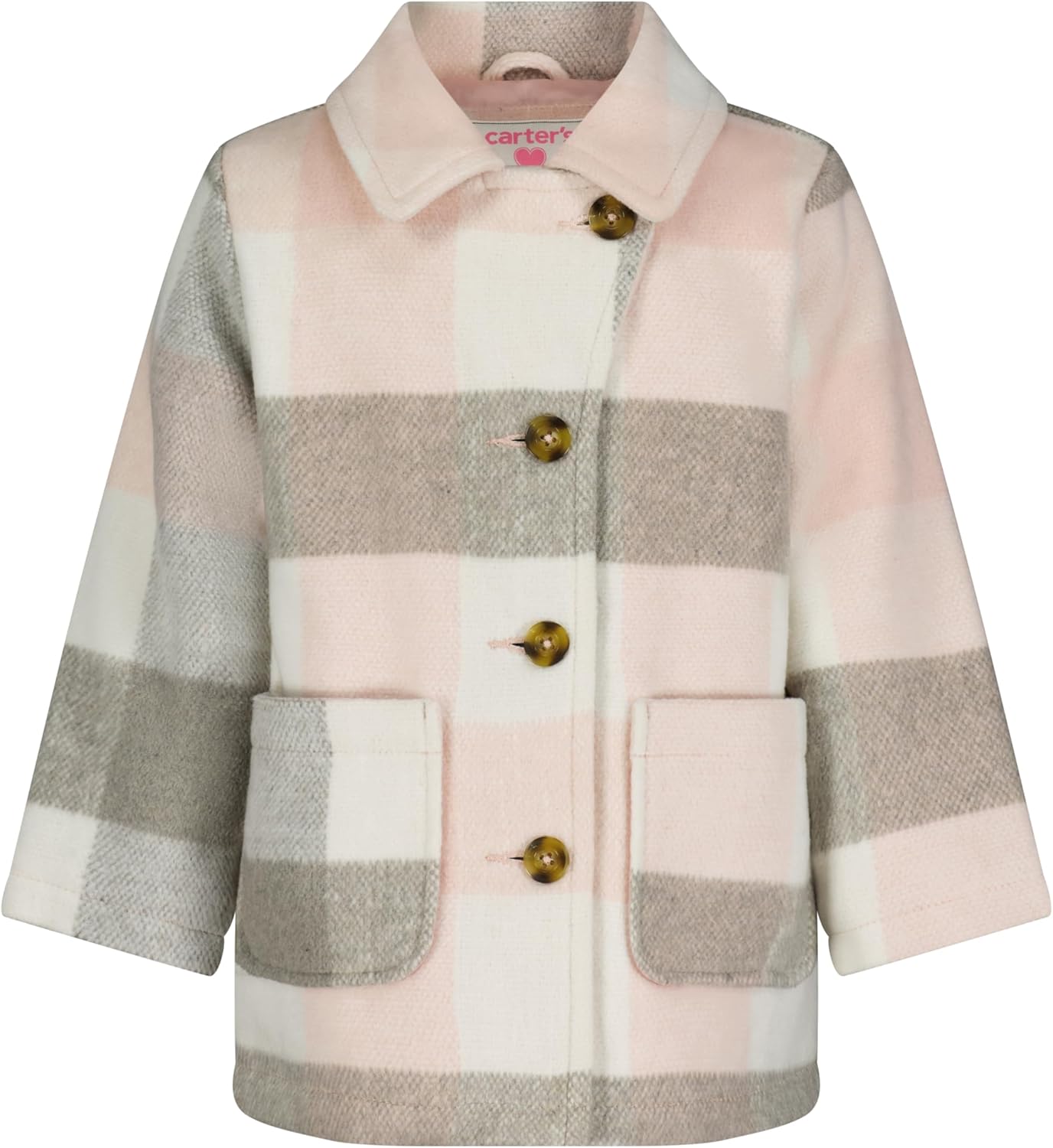 Carter's Toddler Girls Midweight Jacket, Warm, Hooded, Water-Resistant Winter Coat