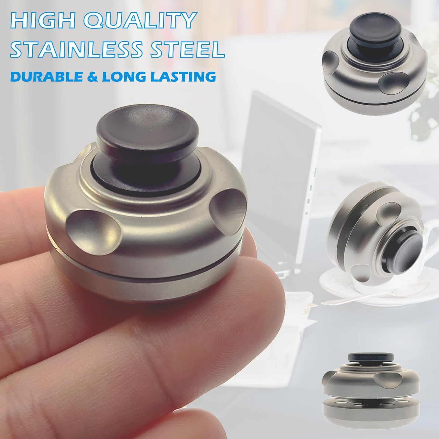 Levitation Spinner Magnetic Fidget Slider Toys for Adults- Metal Haptic Coin Push Slide Rotation Clicker, ADHD Tools Stress Relief EDC Desk Toy