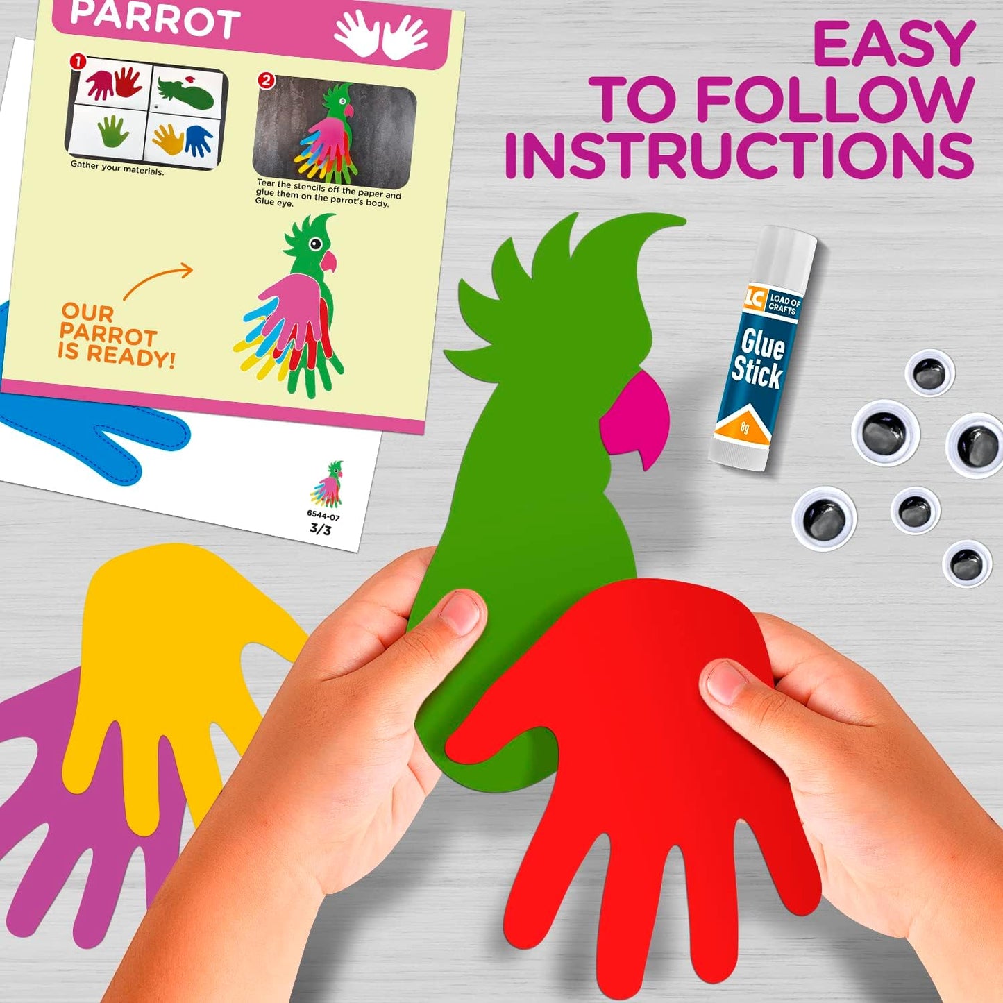 Arts and Crafts Kit for Toddlers Ages 3+ Years. Easy Animal Crafting for Kids