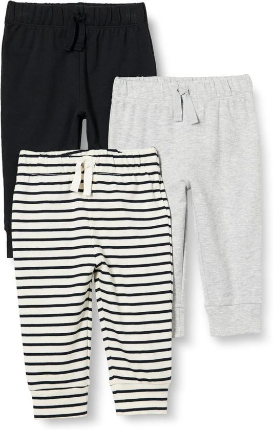 Amazon Essentials Unisex Toddlers and Babies' Cotton Pull-On Pants, Multipacks