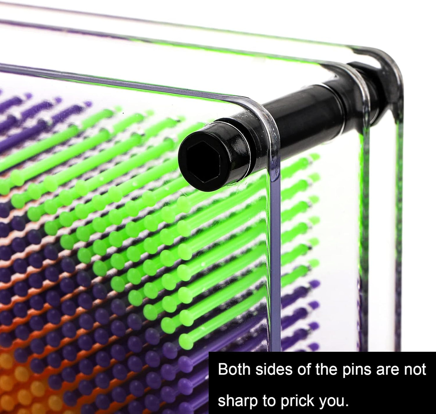 Hacaroa 2 Pack 3D Pin Art Toy, 8"x6" Plastic Pin Art Board Game Sensory Toy, Sculpture Craft Fun Creativity for Kids, Adults, Home, Office Decoration, Multicolor