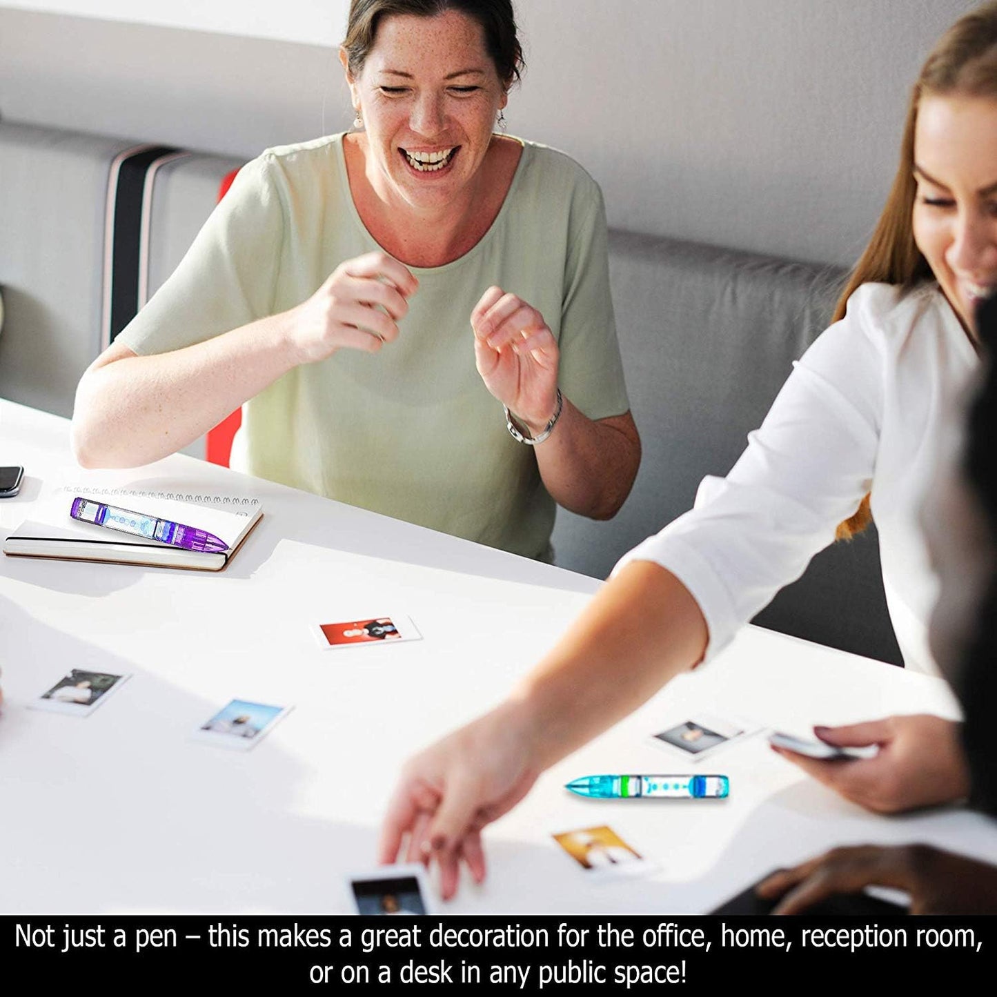 YUE MOTION Liquid Motion Bubbler Pens - Sensory Toy Pens for Classroom-Fidget Pens for Kids and Adults-Colorful Timer Pens for Stress and Anxiety Relief-2 Pack